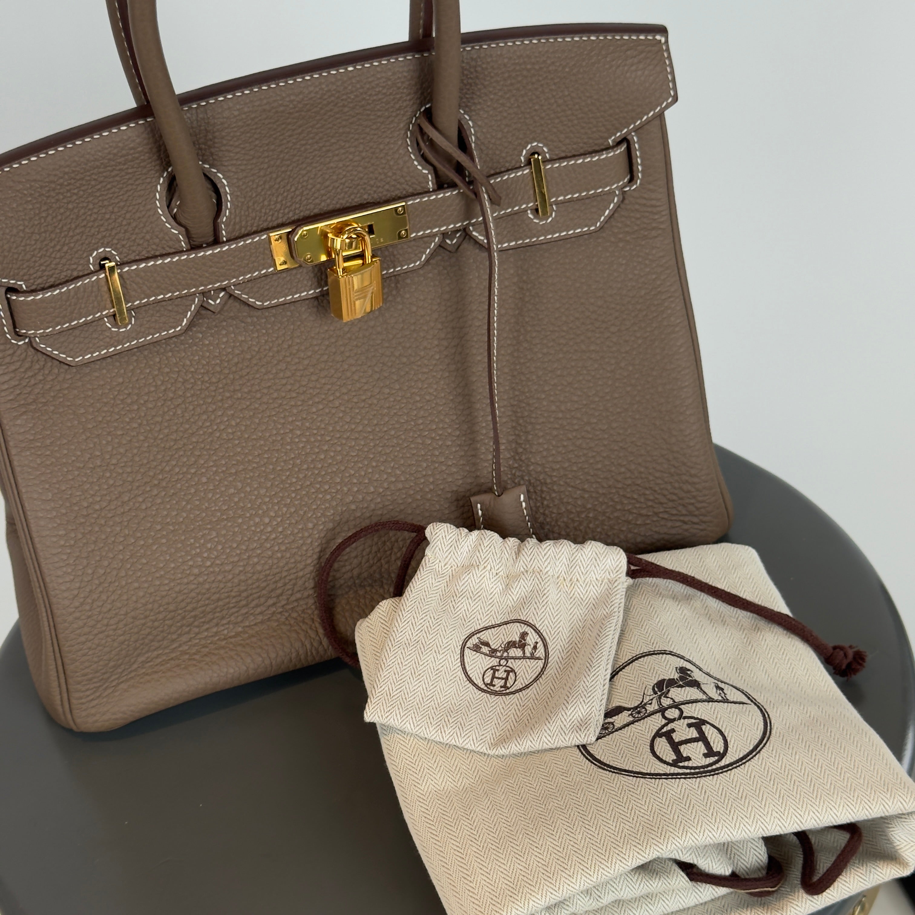 Hermes Birkin 30 Etoupe Togo Gold Gold Hardware 2013 - Queen May