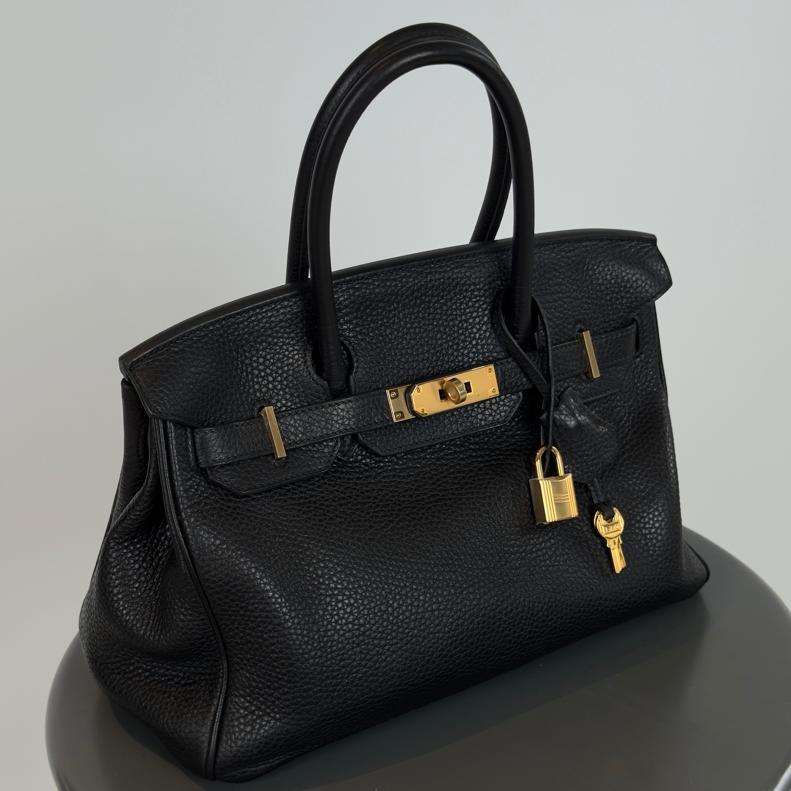 Hermes Birkin 30 Black Togo Gold Gold Hardware 2015 - Queen May