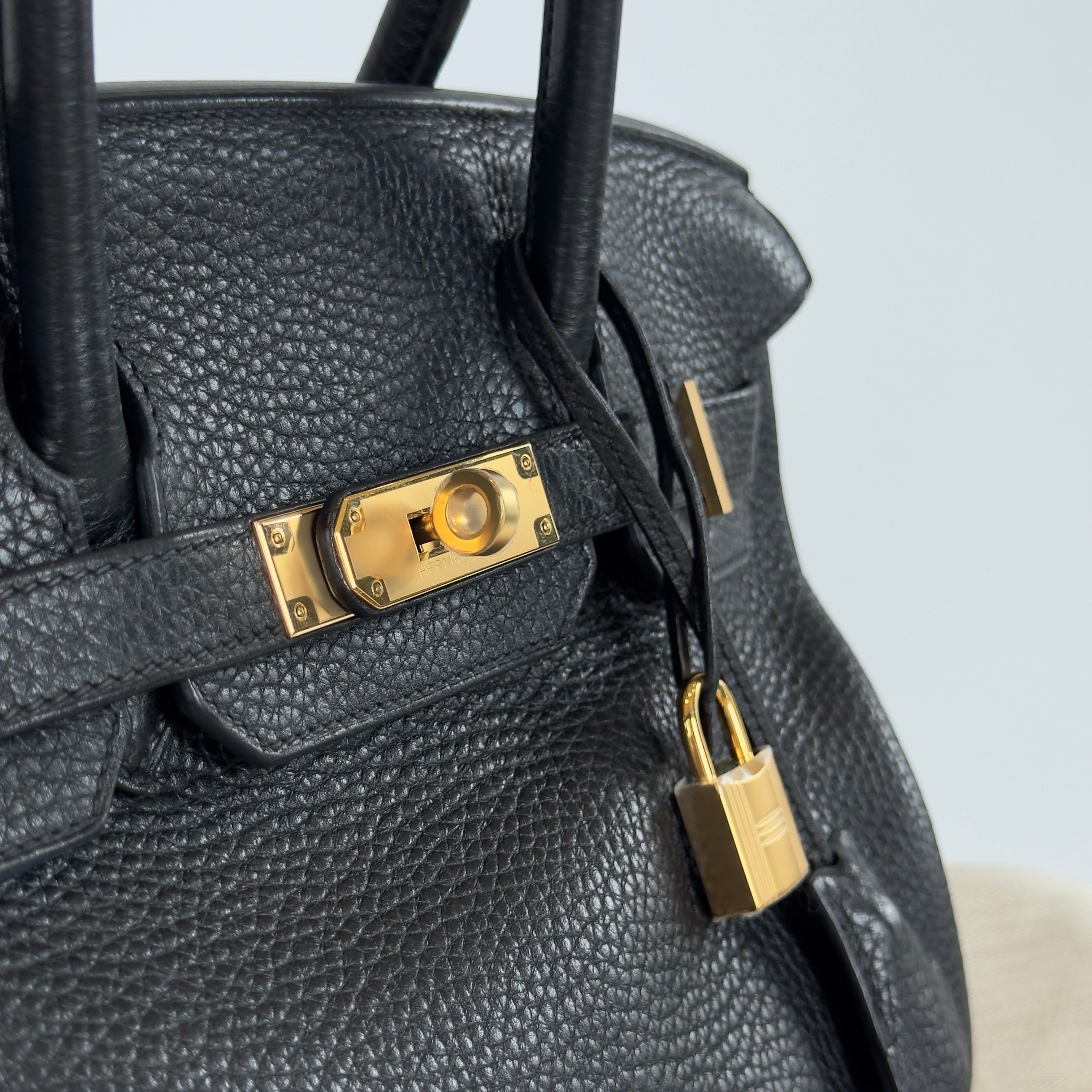Hermes Birkin 30 Black Togo Gold Gold Hardware 2015 - Queen May