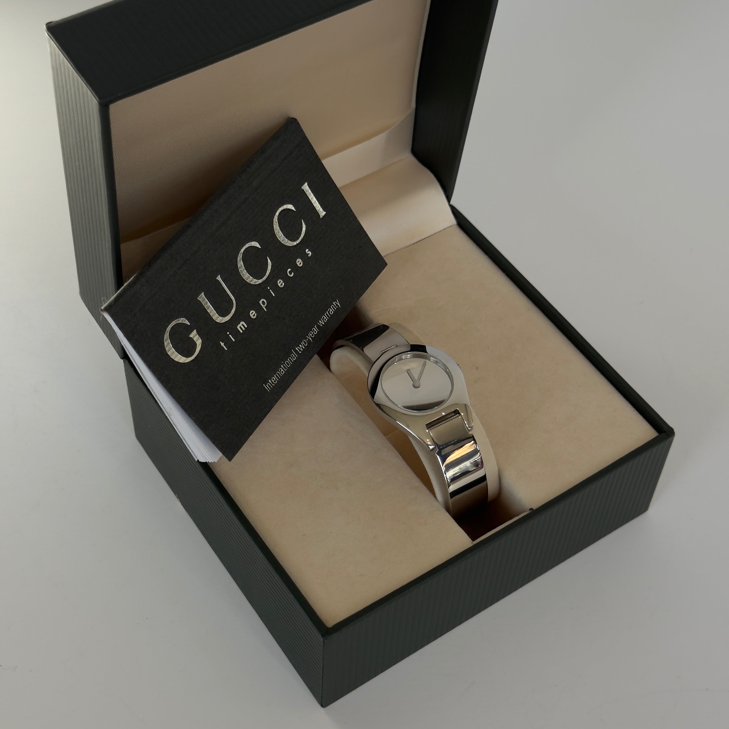Gucci 6700L Mirror Buckle Bangle Watch - Queen May