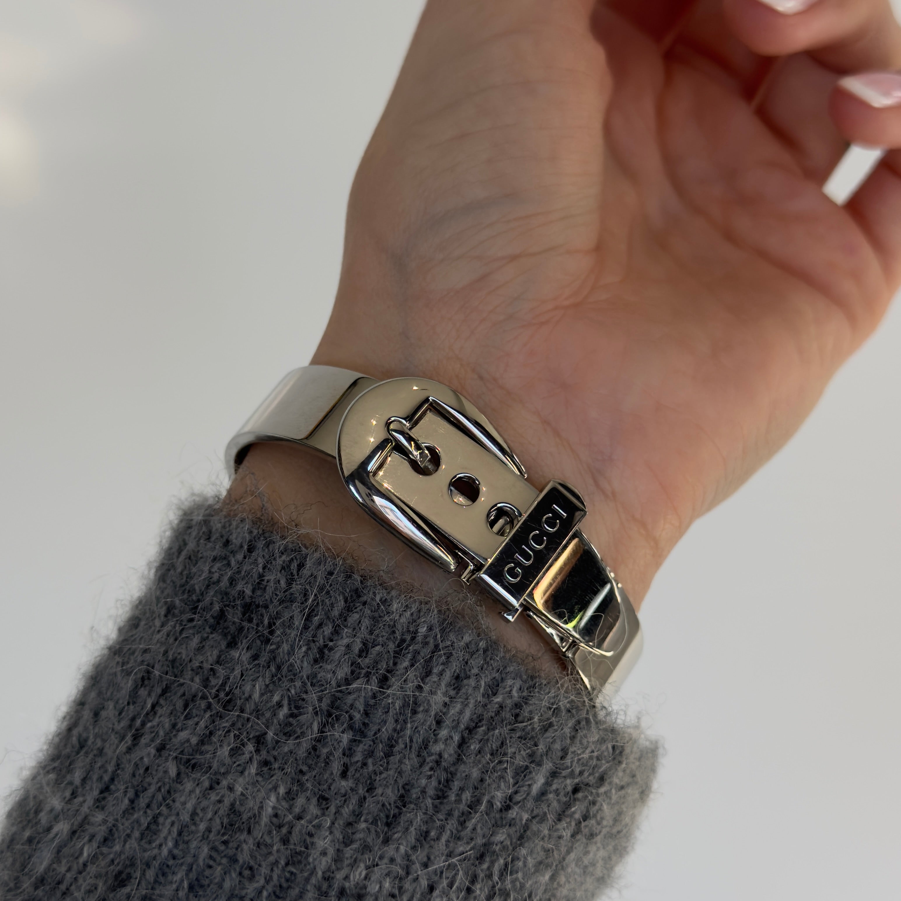 Gucci 6700L Mirror Buckle Bangle Watch - Queen May