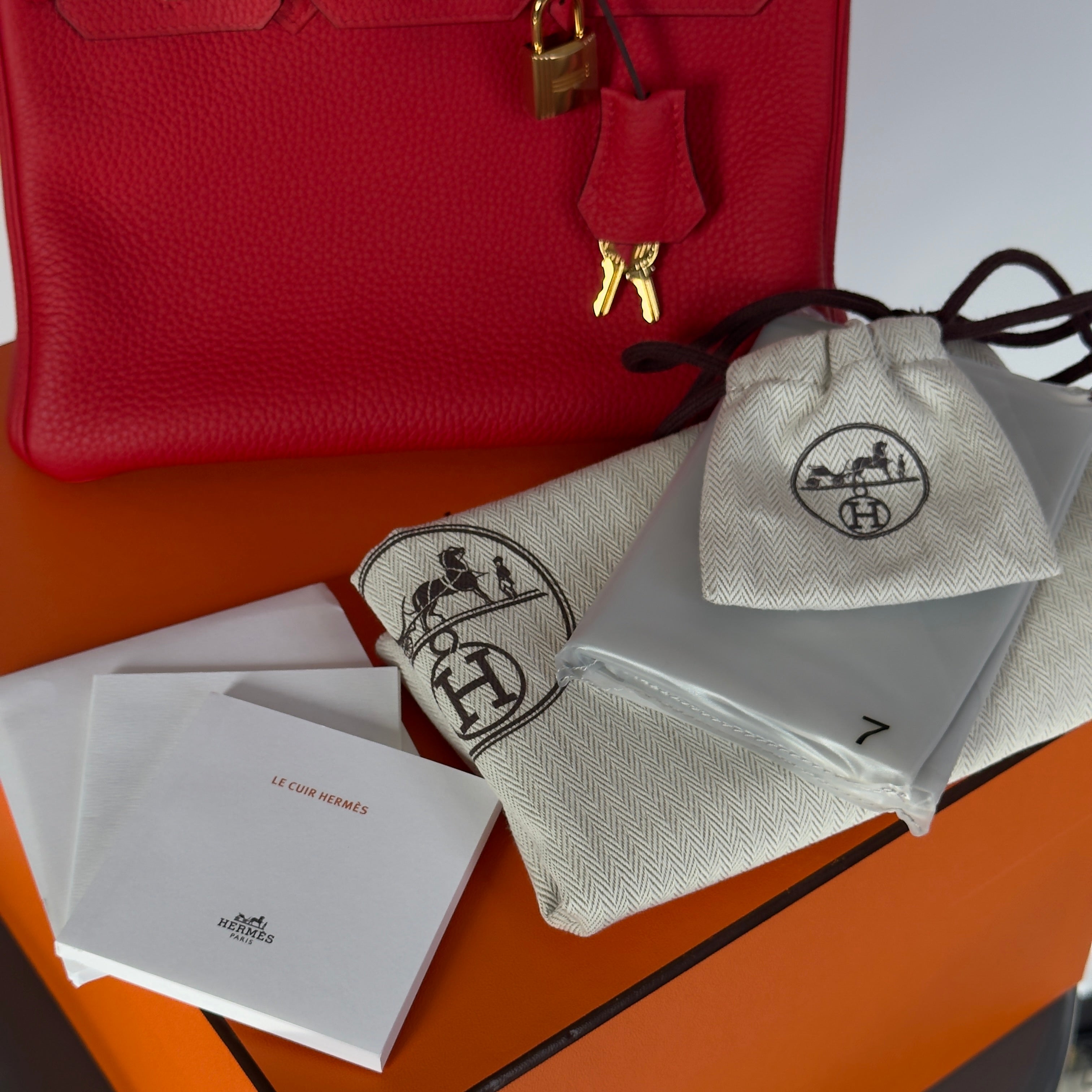 Hermes Birkin 25 Rouge De Coeur Togo Gold Toned Hardware - Queen May