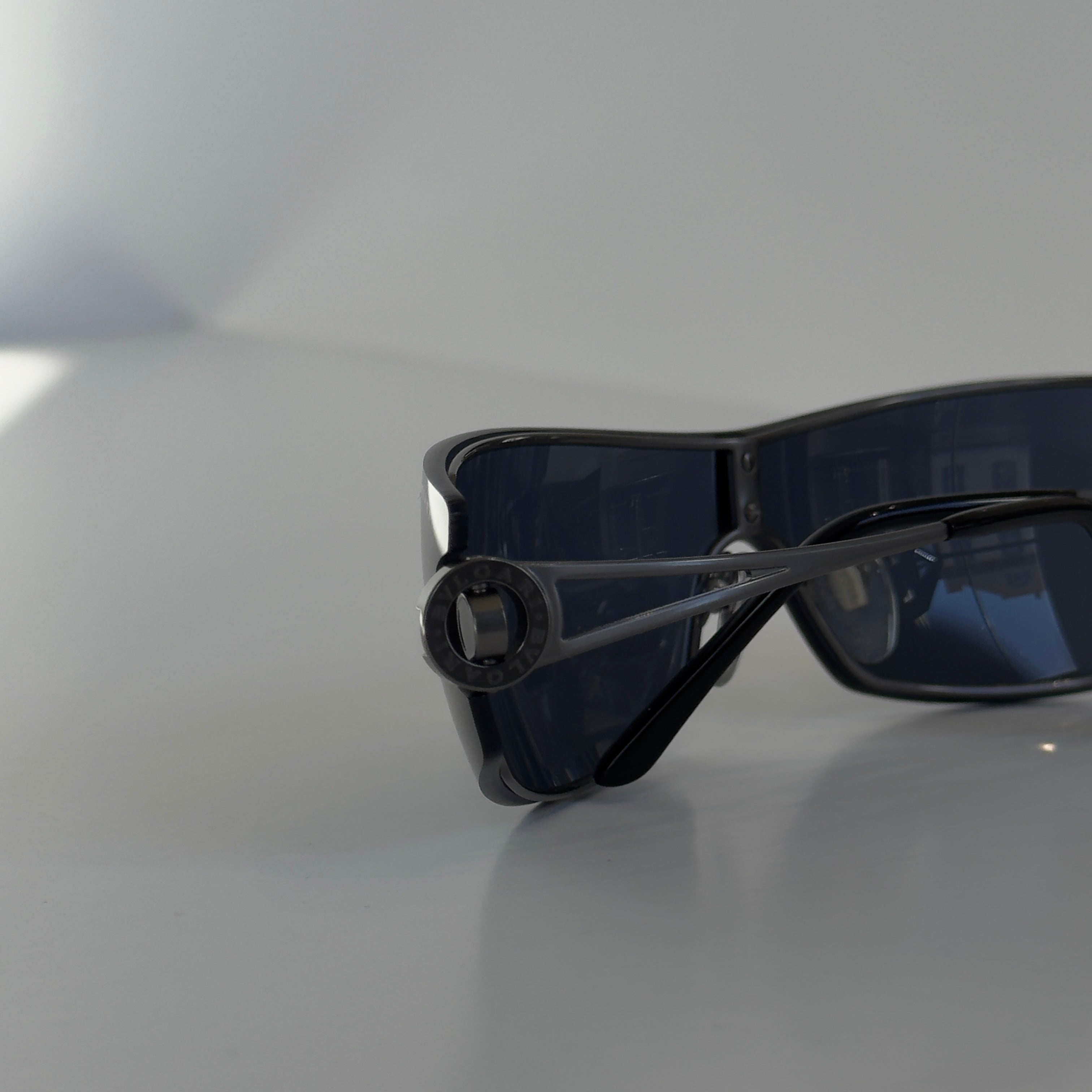 Bvlgari Black Wire Frame Shield Sunglasses - Queen May