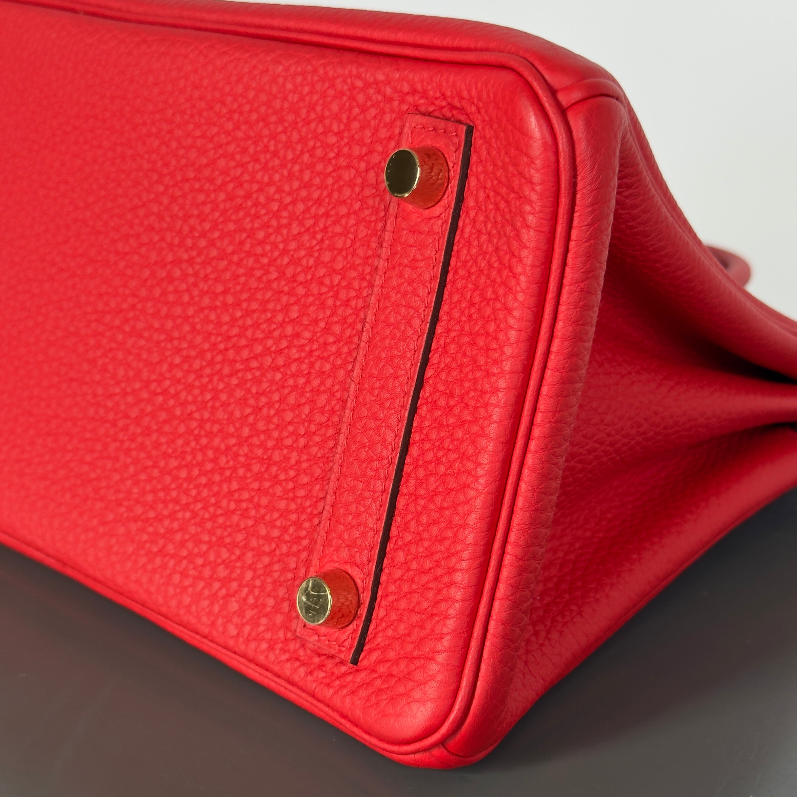 Hermes Birkin 25 Rouge De Coeur Togo Gold Toned Hardware - Queen May