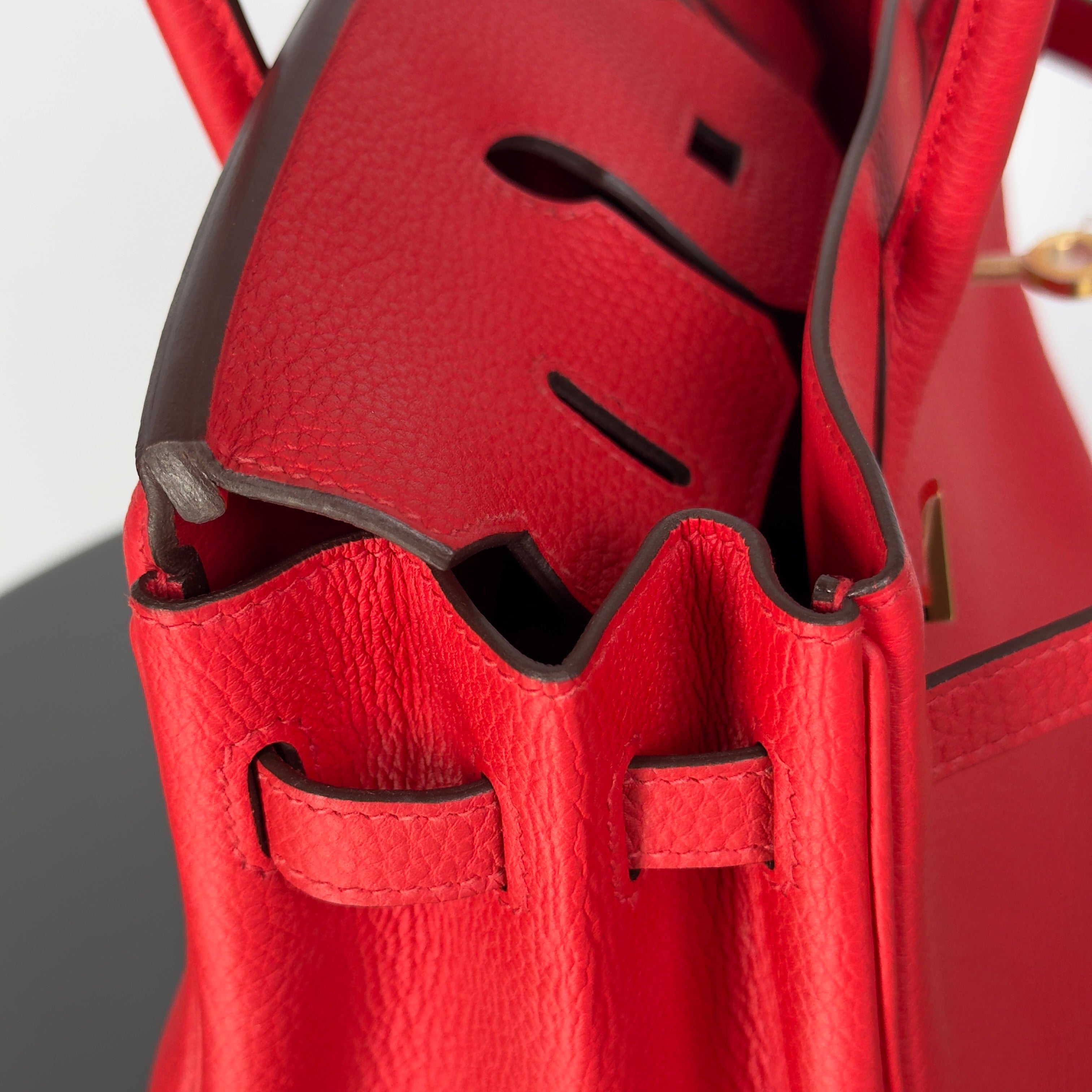 Hermes Birkin 25 Rouge De Coeur Togo Gold Toned Hardware - Queen May