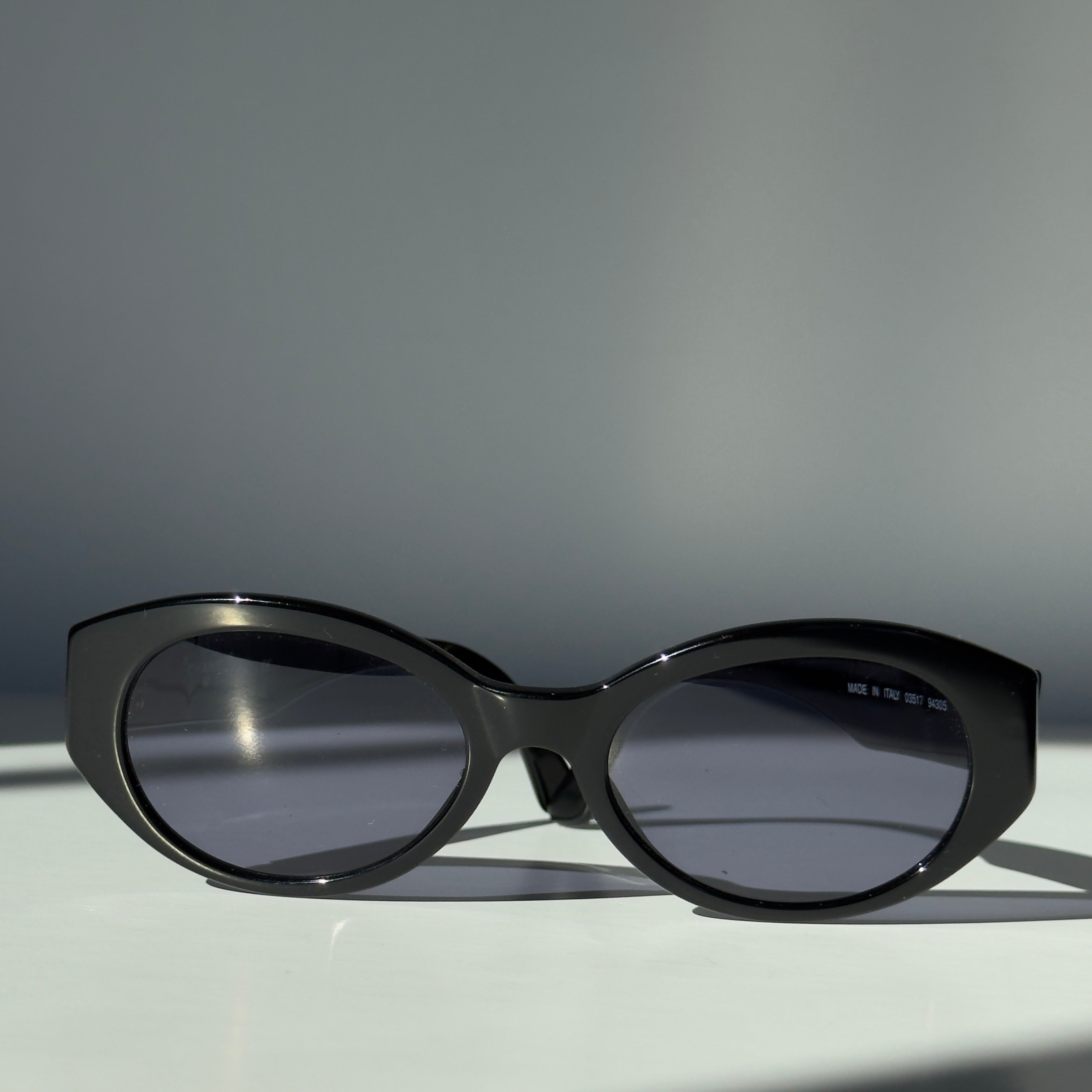Chanel Oval Black CC Logo Sunglasses - Queen May