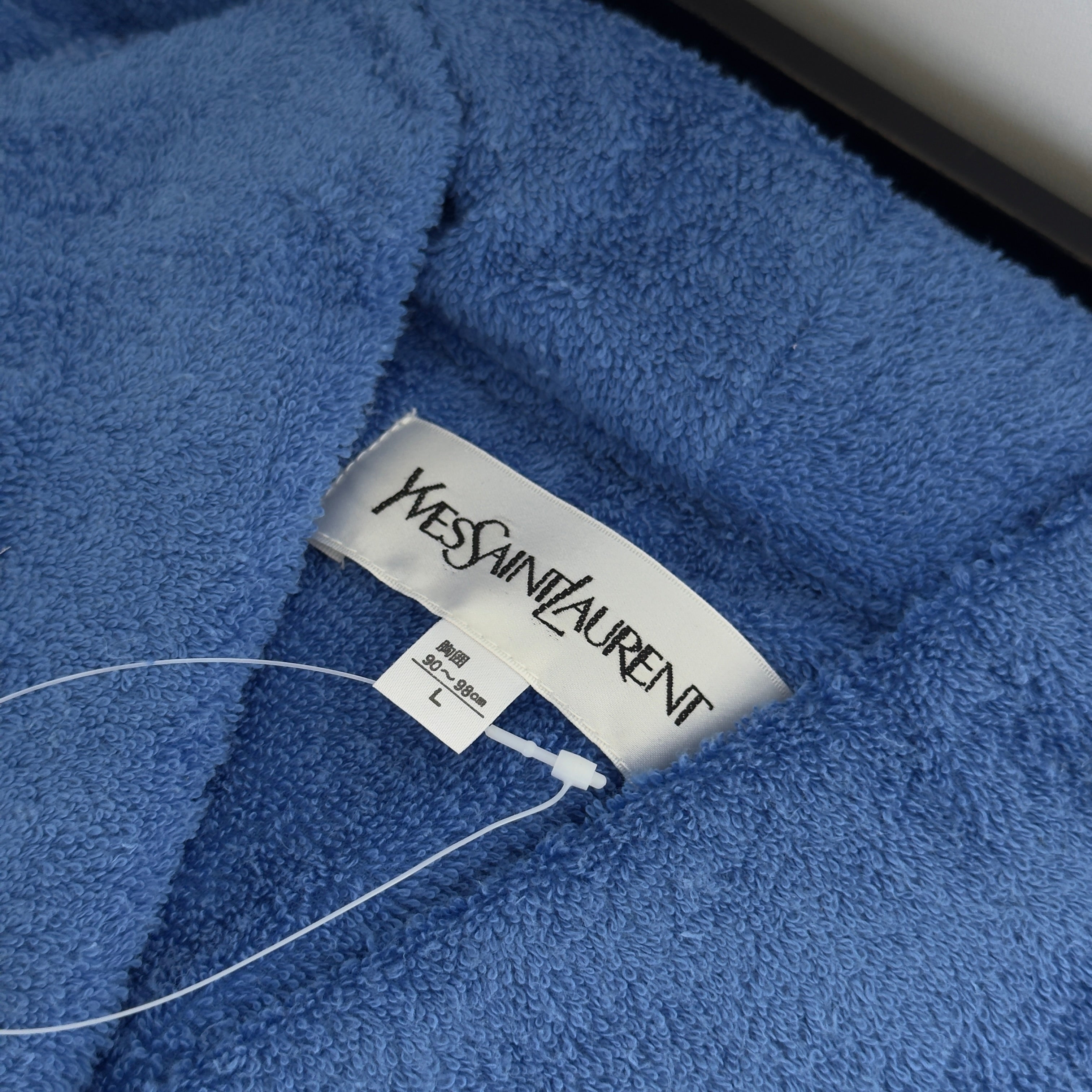 Vintage Yves Saint Laurent Terry Cloth Robe Blue - Queen May