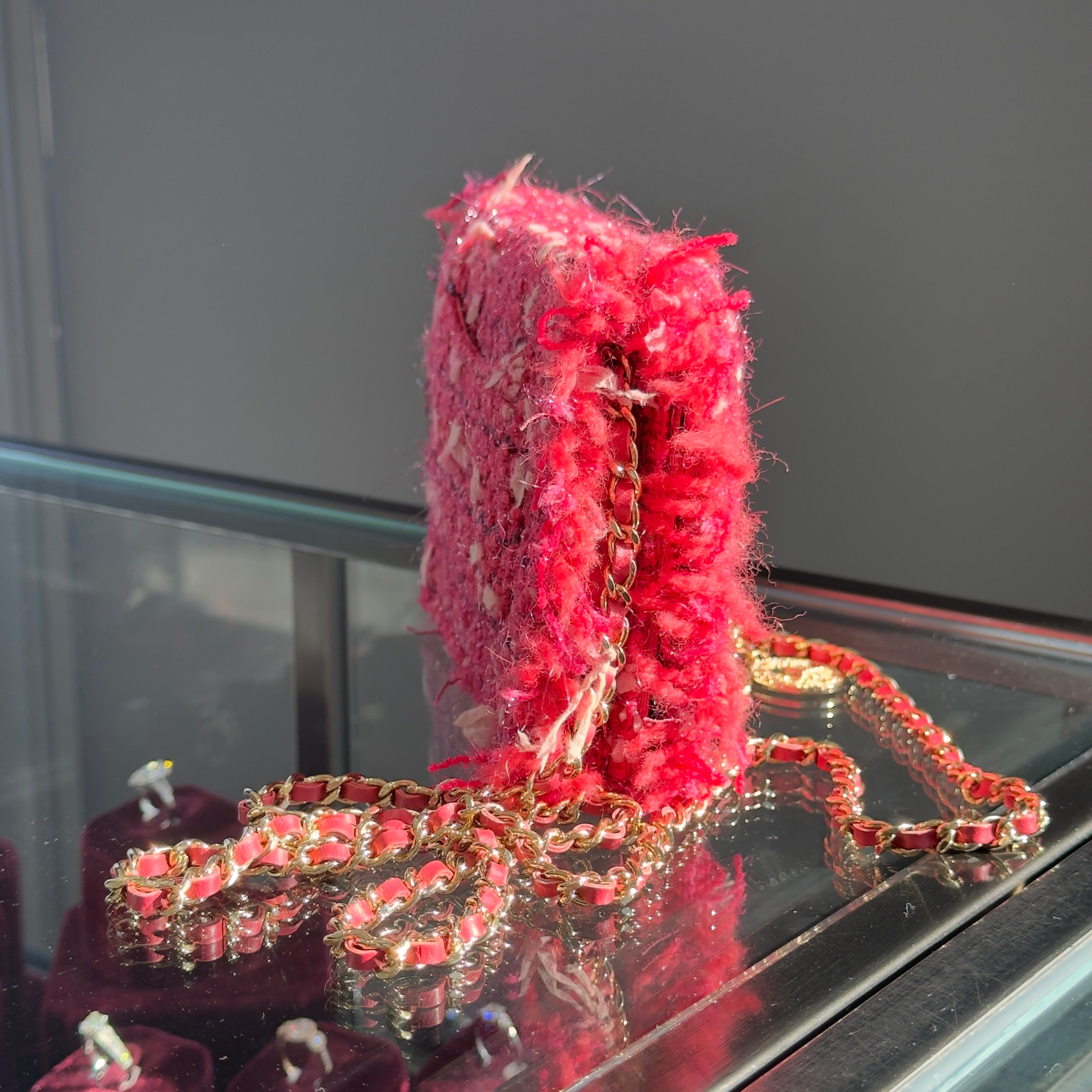 Chanel Tweed Crossbody Bag With Charms - Queen May