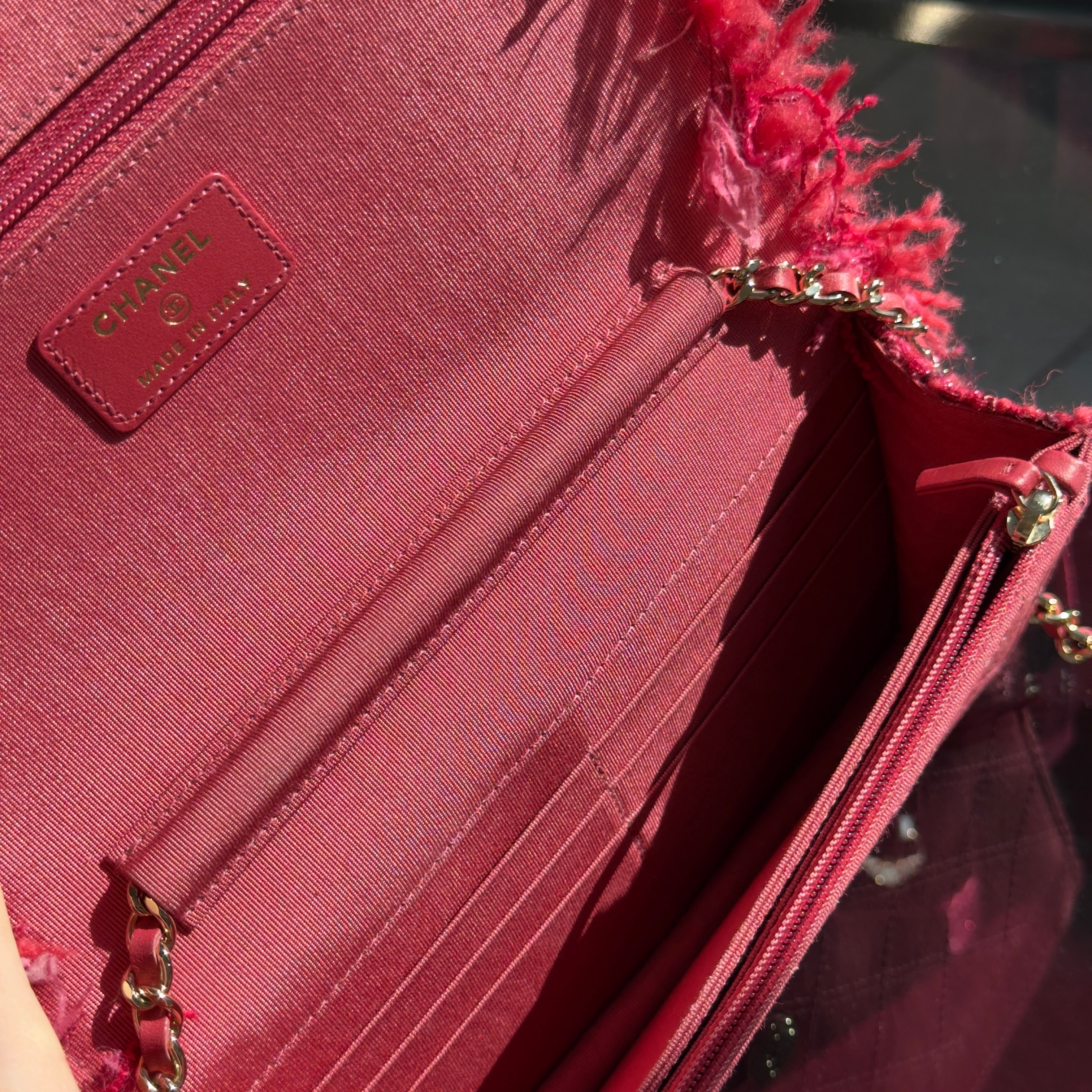 Chanel Tweed Crossbody Bag With Charms - Queen May