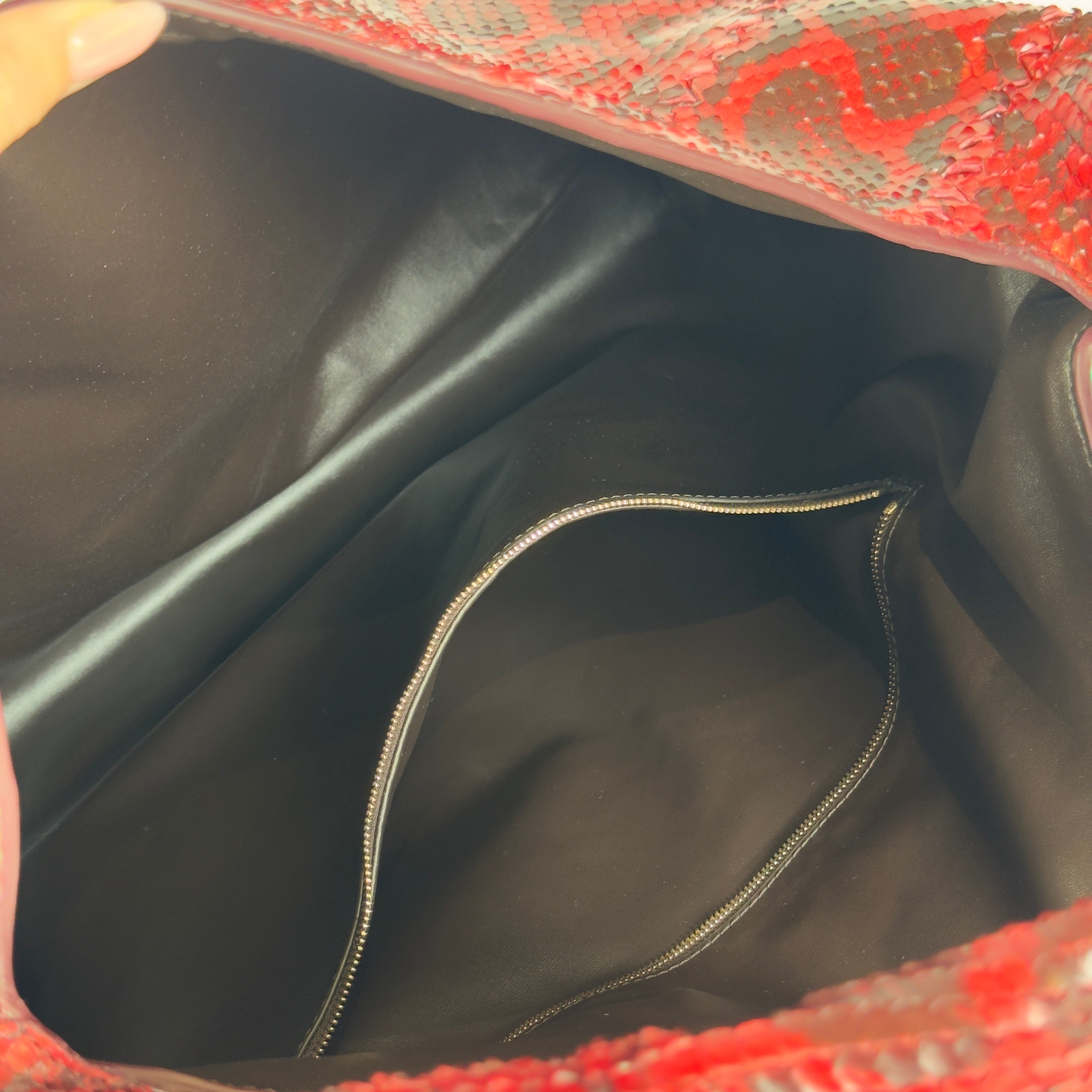 Bottega Veneta Hop Python Bag Red - Queen May