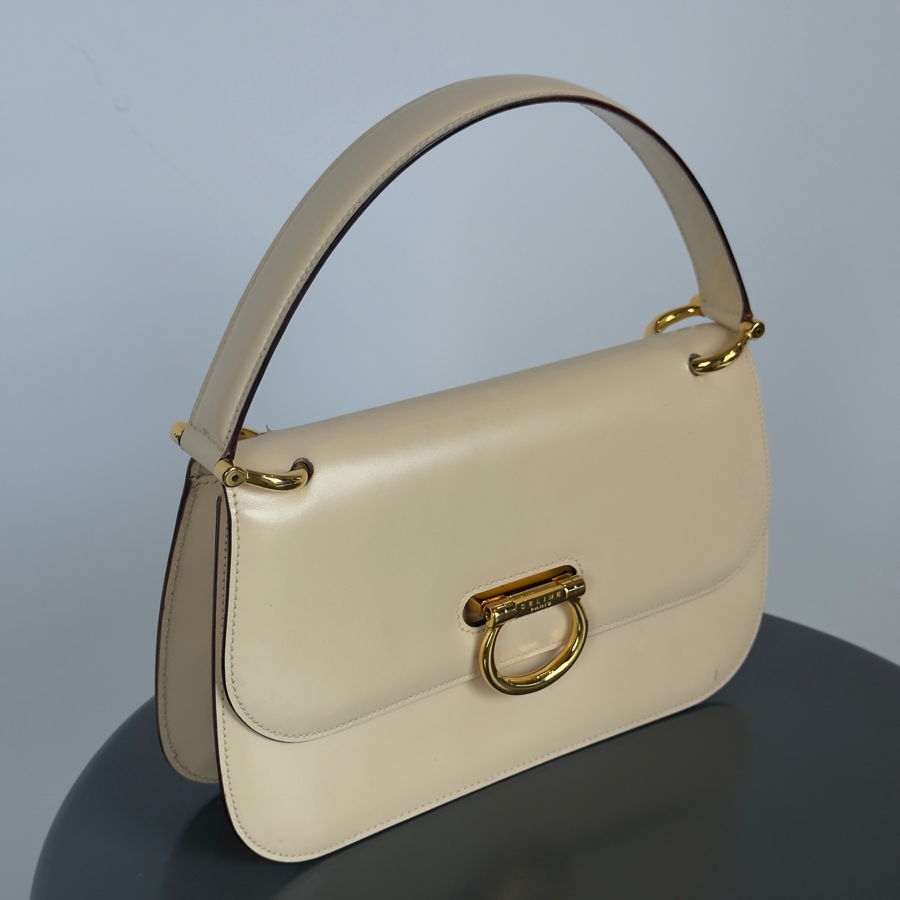Celine Gancini Beige Leather Bag - Queen May