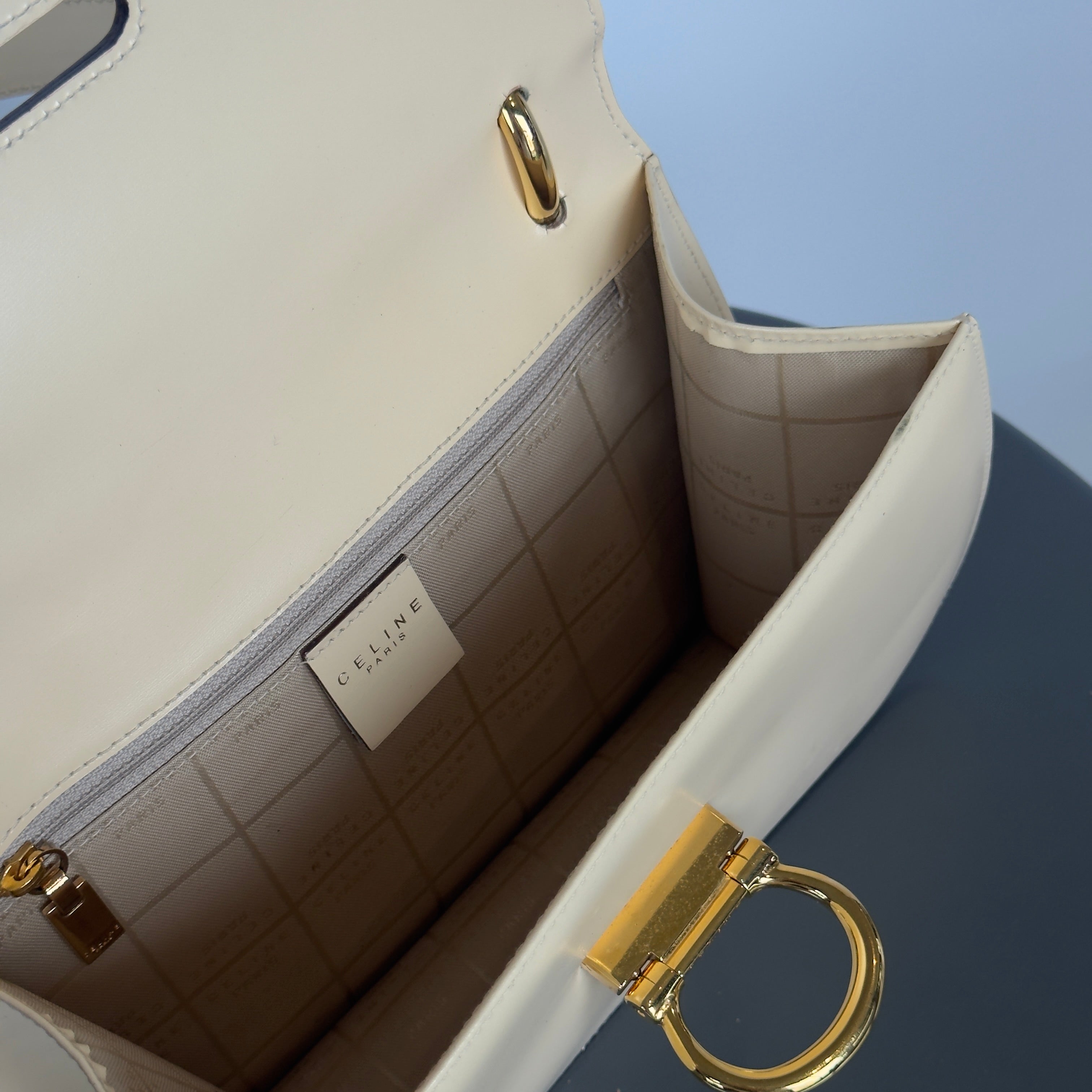 Celine Gancini Beige Leather Bag - Queen May