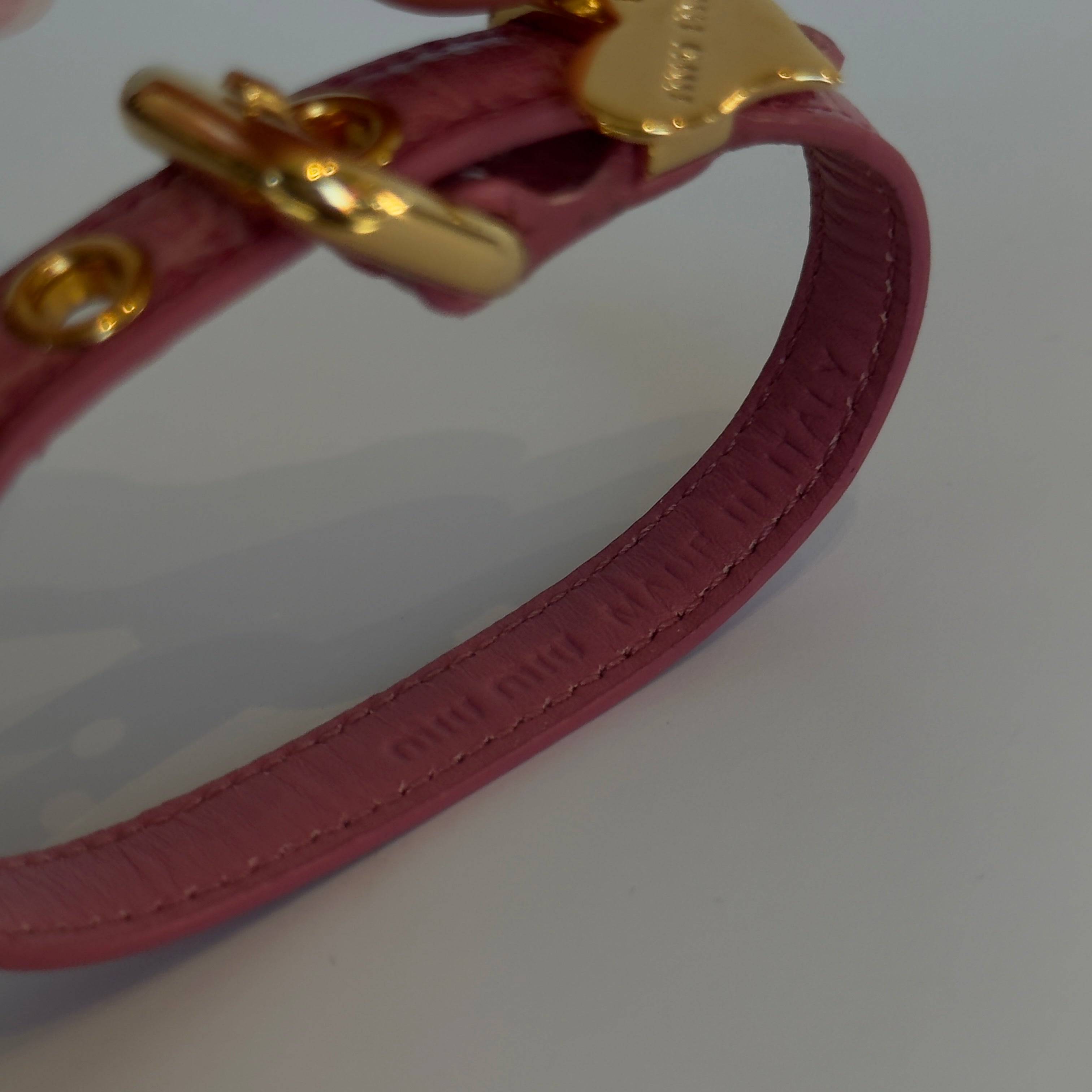 Miu Miu Blush Pink Heart Charm Bracelet - Queen May