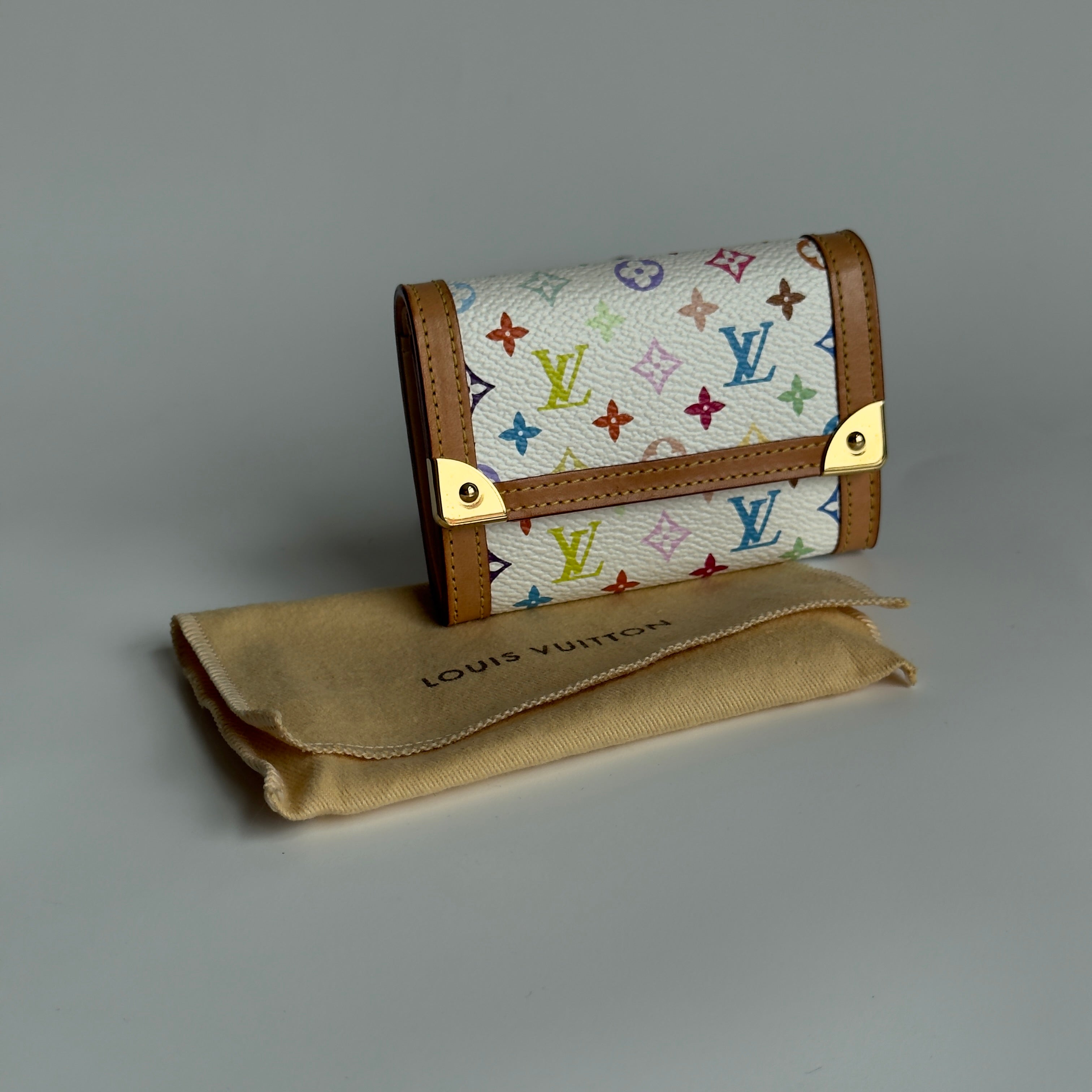 Louis Vuitton Takashi Murakami Monogram Porte Monnaie Wallet - Queen May