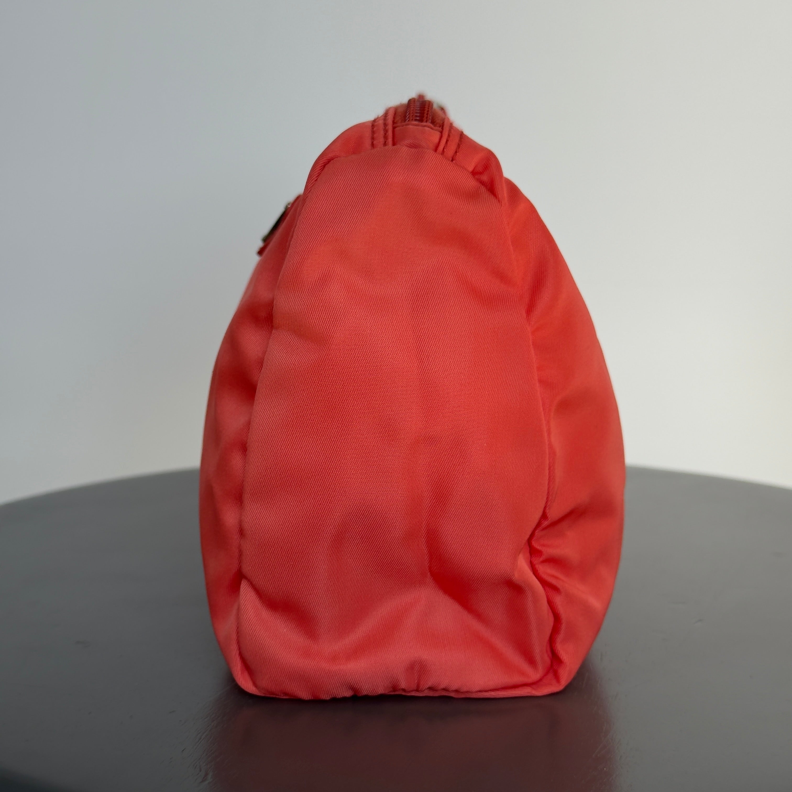 Prada Nylon Orange Cosmetic Pouch - Queen May