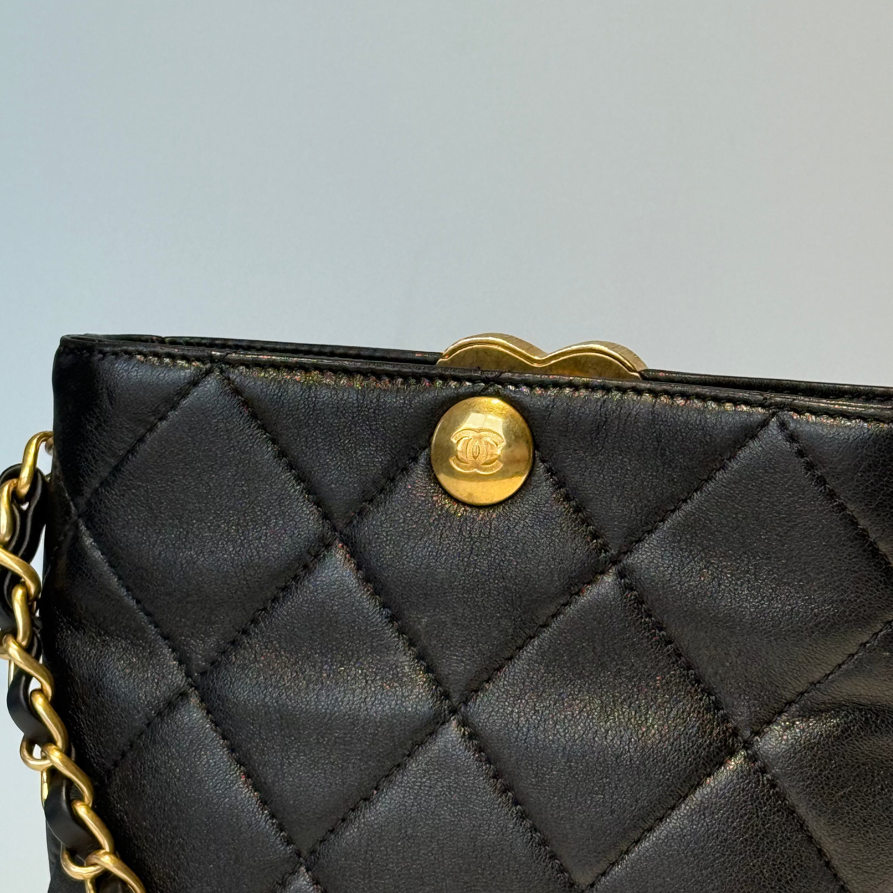 Chanel Lambskin Plexiglass Quilted Coco Love Bucket Bag - Queen May
