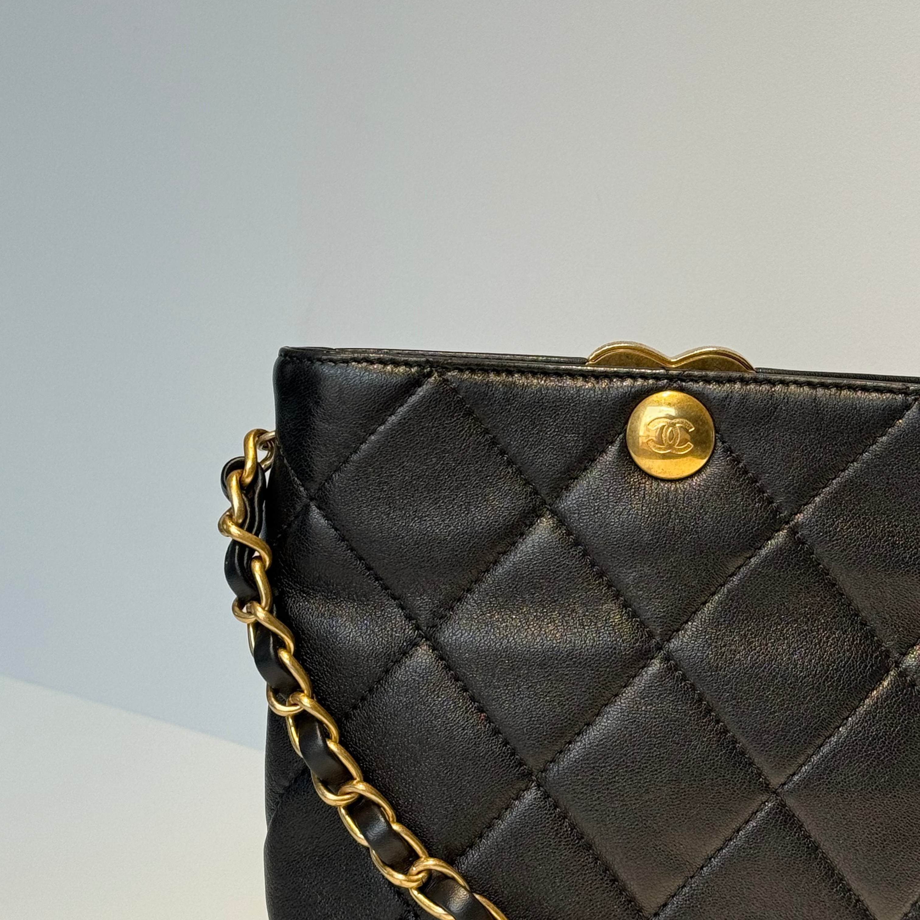 Chanel Lambskin Plexiglass Quilted Coco Love Bucket Bag - Queen May