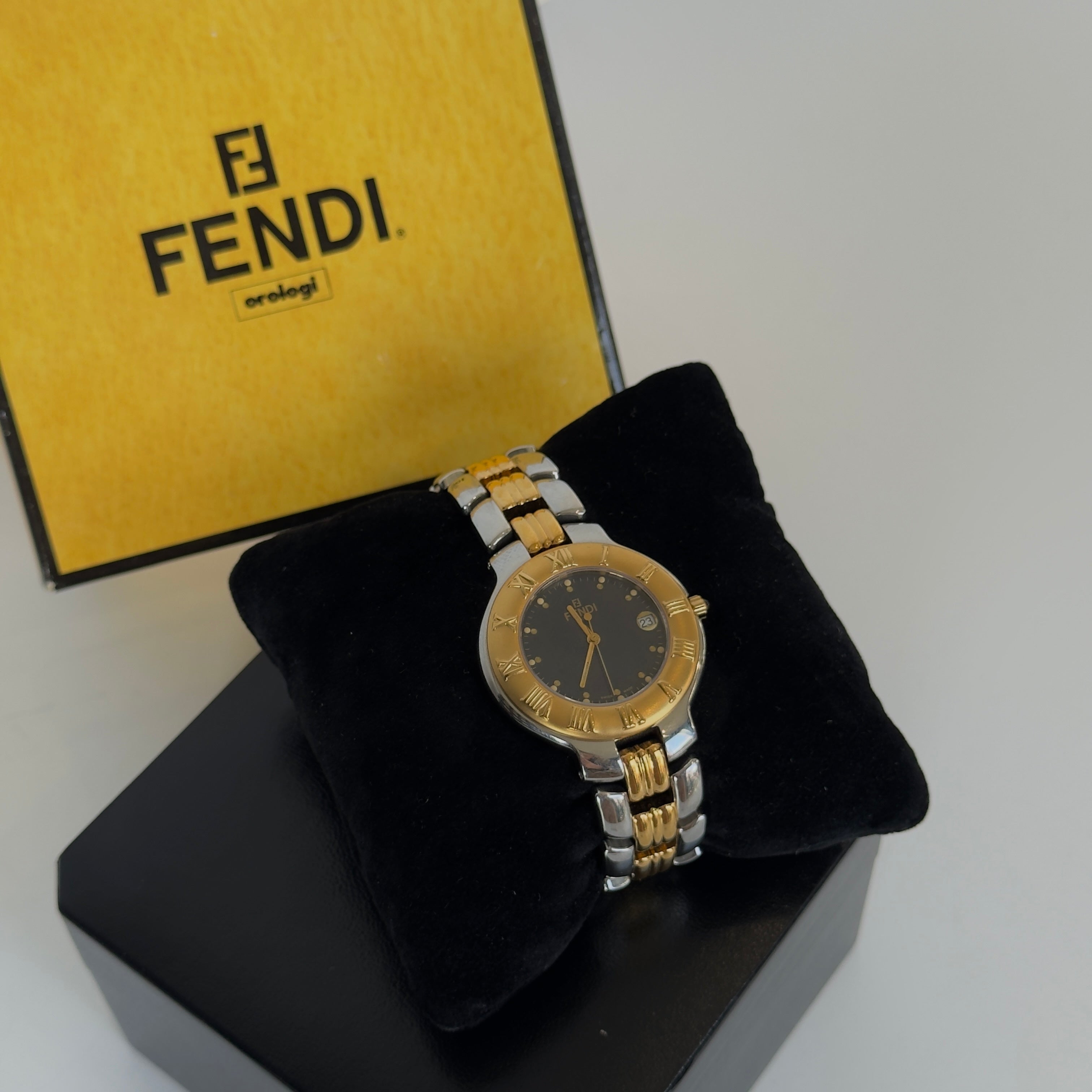 Fendi 900L Blue Dial Two Tone Watch - Queen May