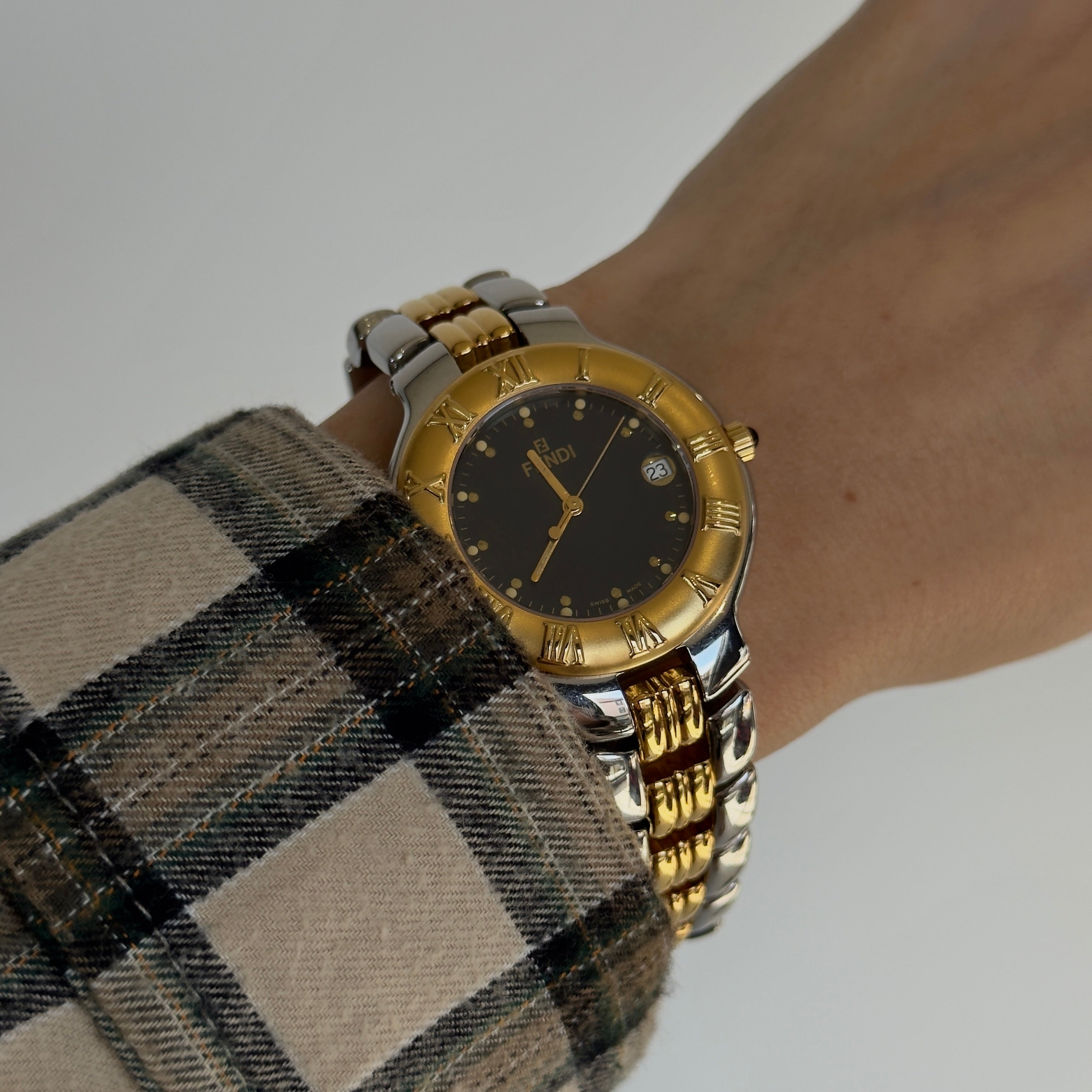 Fendi 900L Blue Dial Two Tone Watch - Queen May