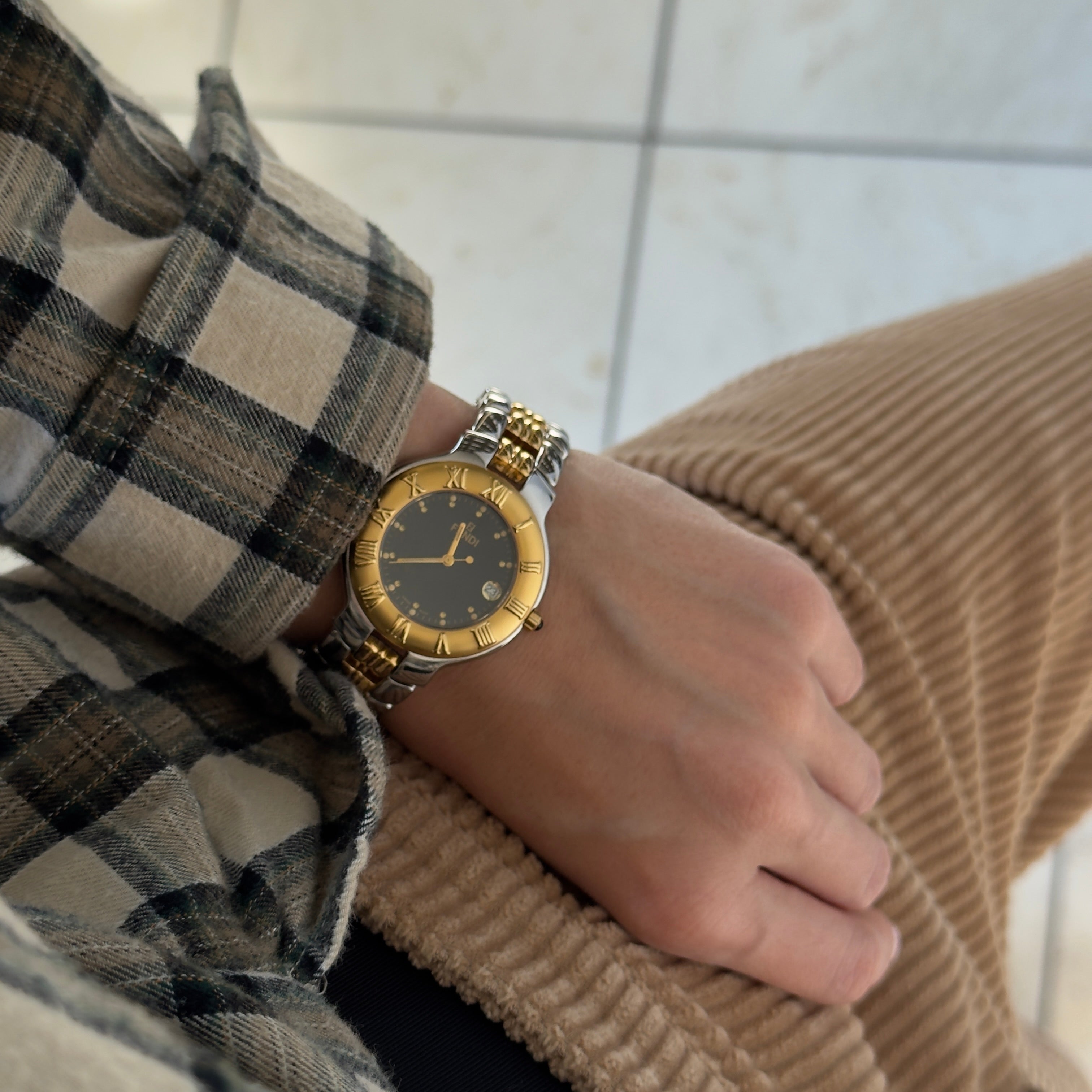 Fendi 900L Blue Dial Two Tone Watch - Queen May