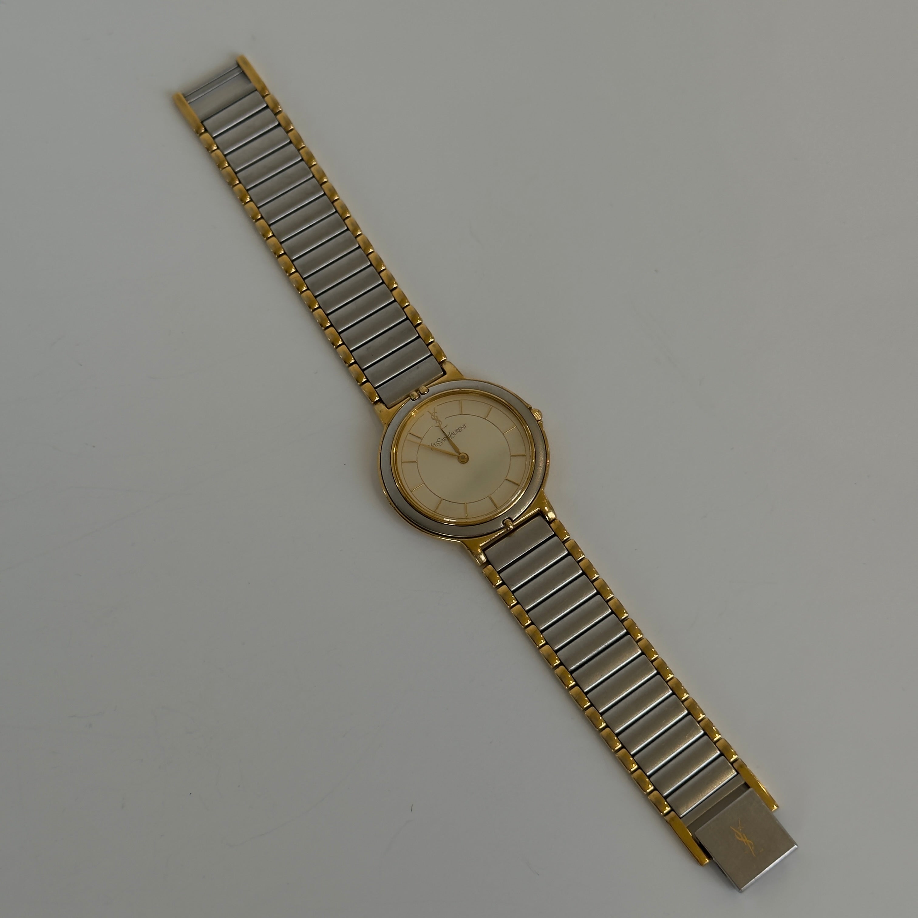 Vintage Yves Saint Laurent Two Tone Watch - Queen May