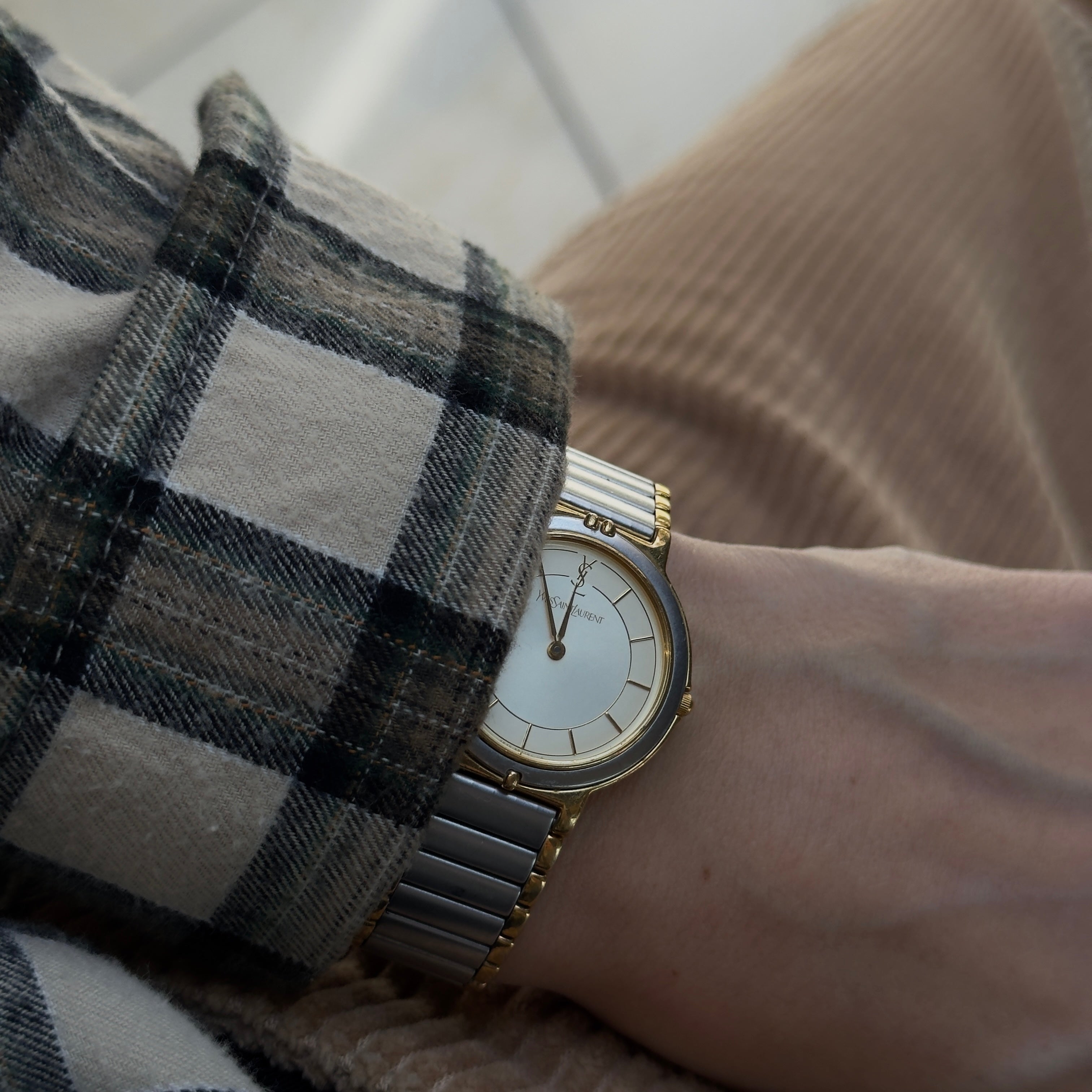Vintage Yves Saint Laurent Two Tone Watch - Queen May