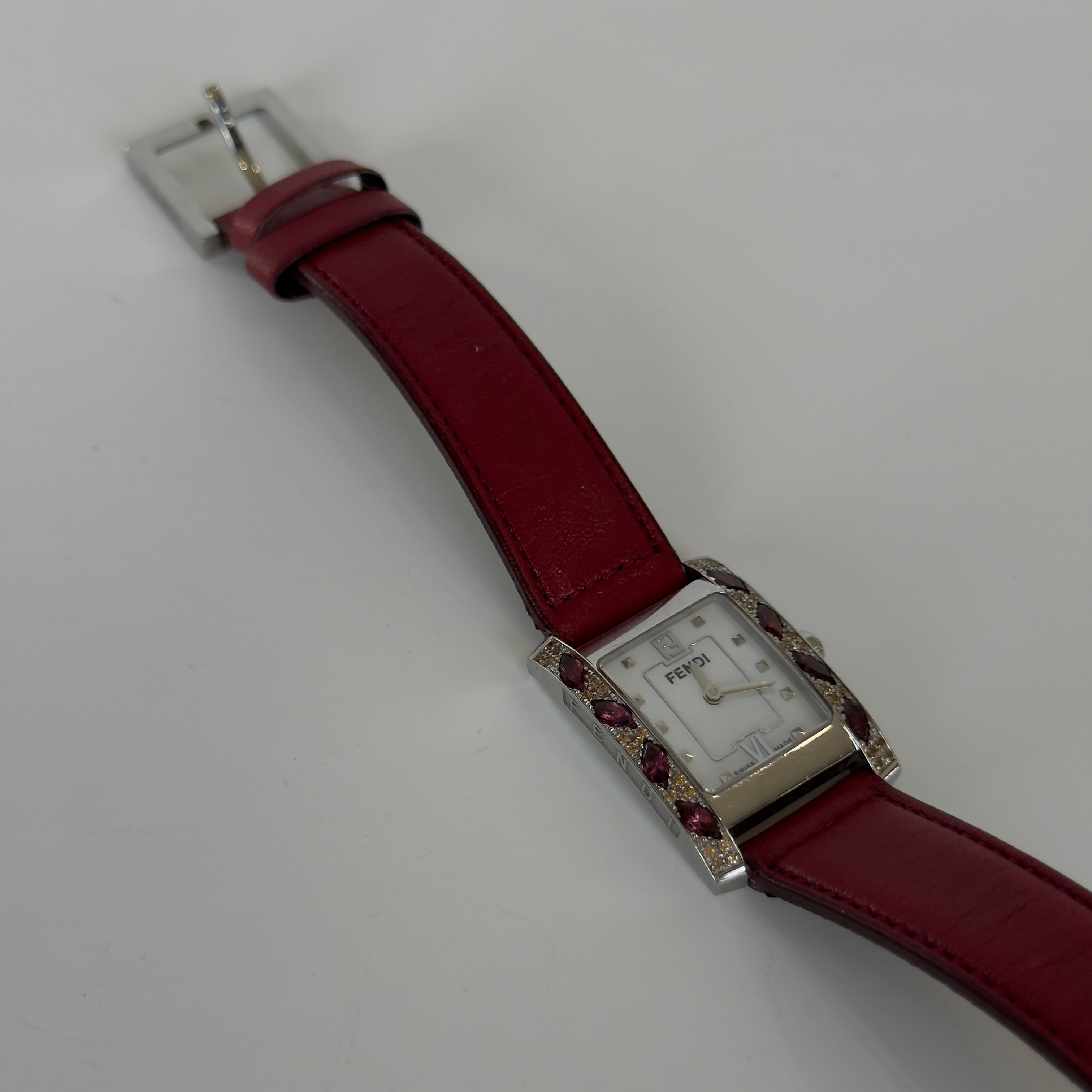 Fendi Classico 7000L Mother of Pearl Dial Crystal Case Watch - Queen May