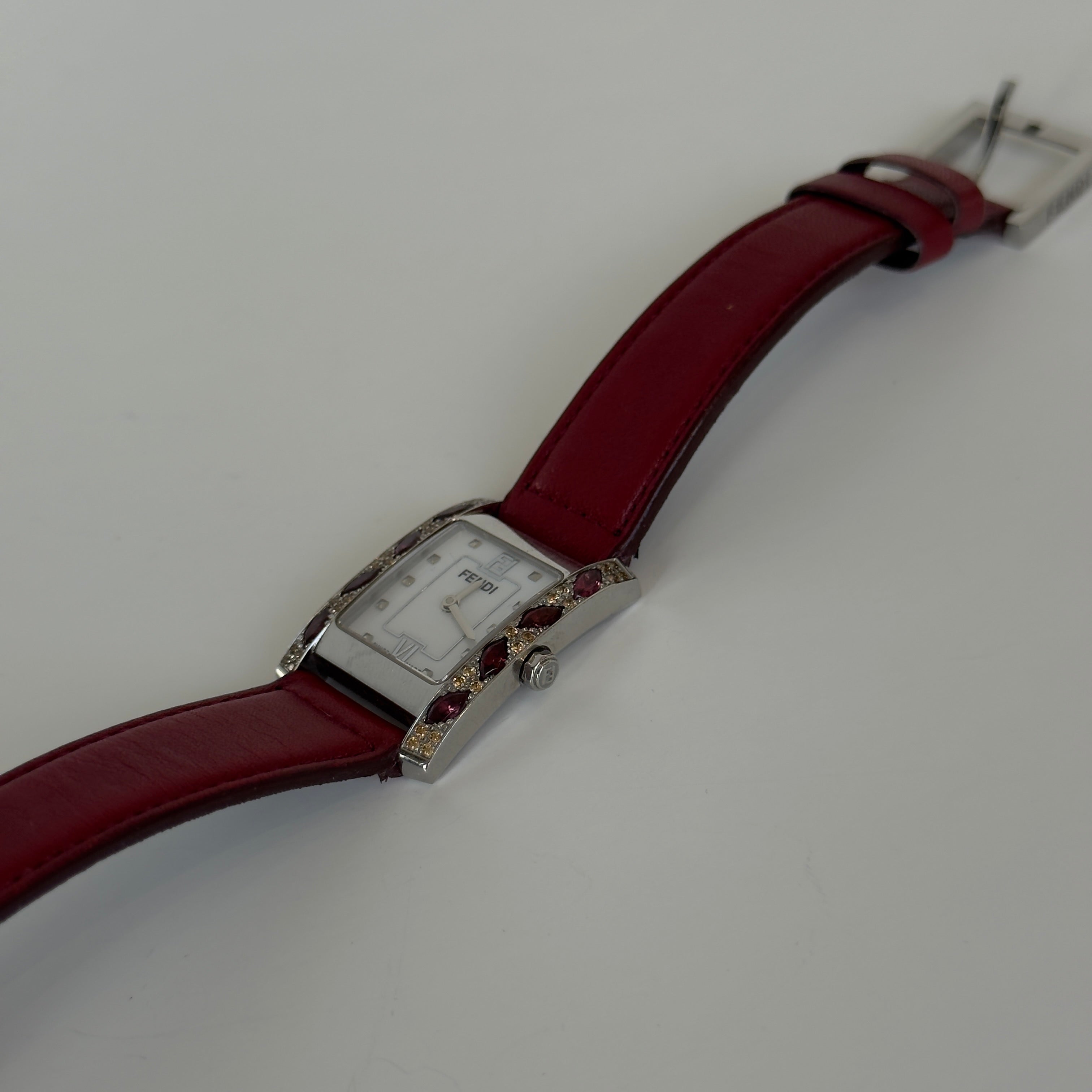 Fendi Classico 7000L Mother of Pearl Dial Crystal Case Watch - Queen May