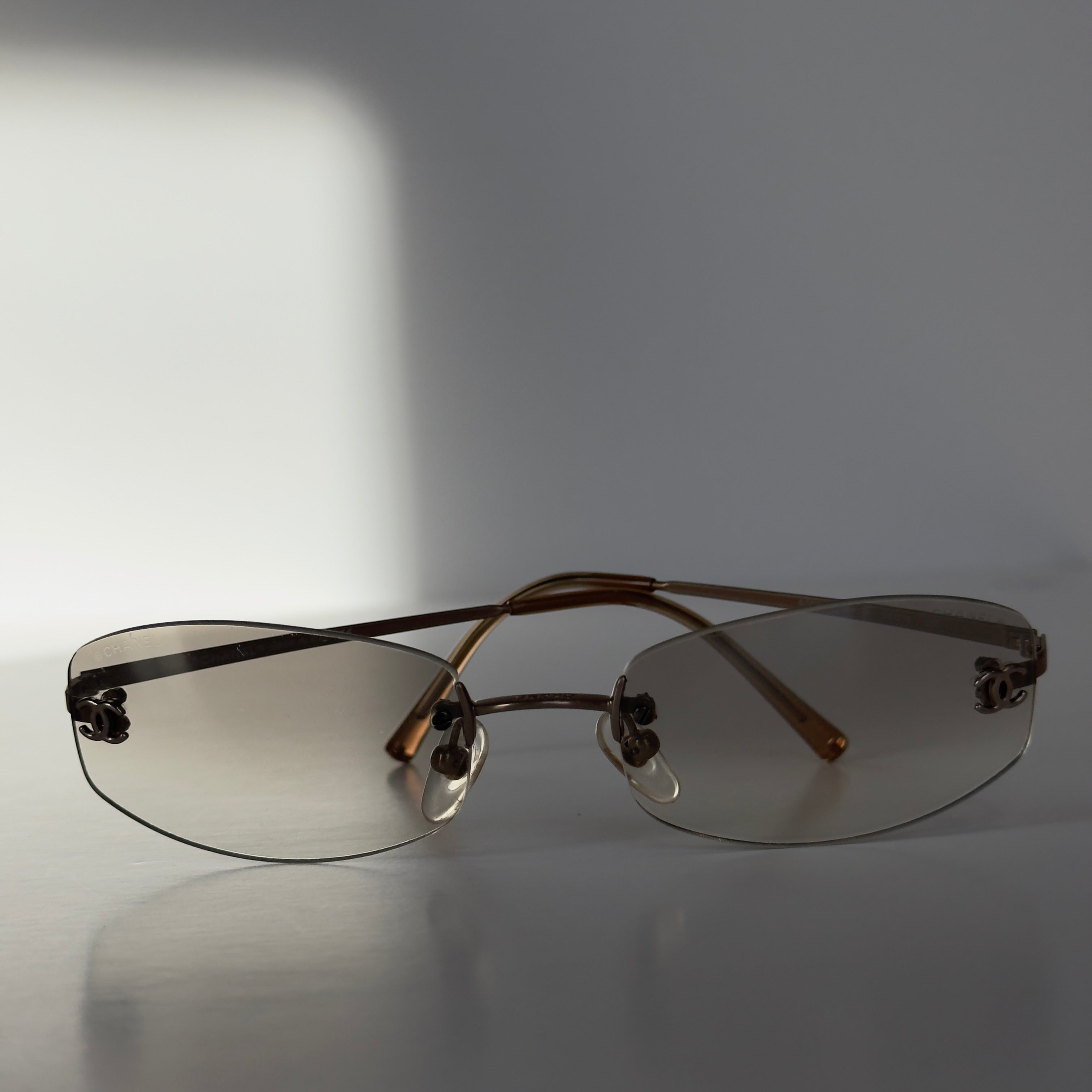 Vintage Chanel Rimless Wire Frame Sunglasses - Queen May