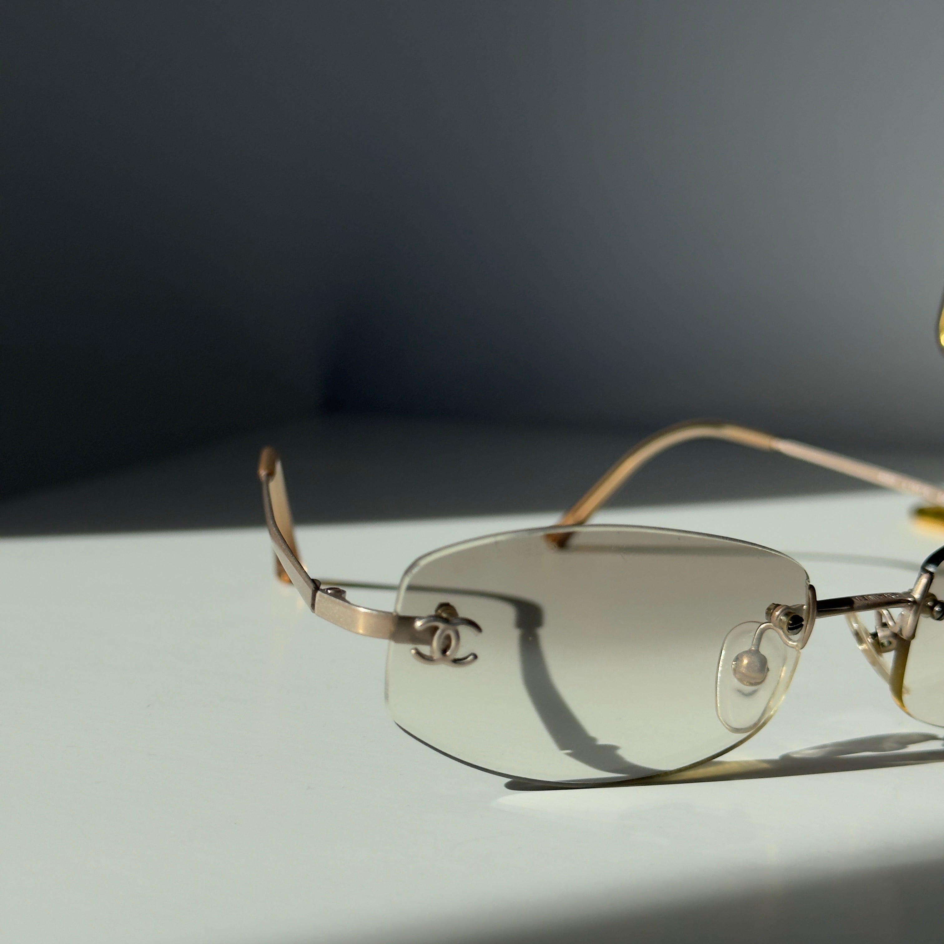 Vintage Chanel Rimless Wire Frame Sunglasses - Queen May