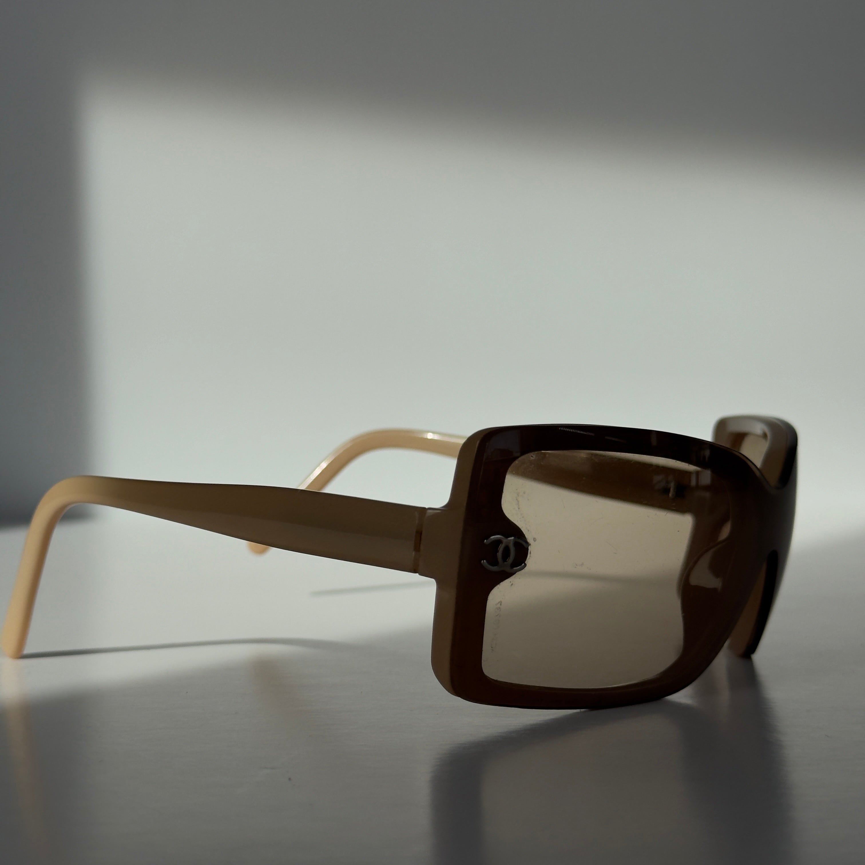 Vintage Chanel Brown Acetate CC Sunglasses - Queen May