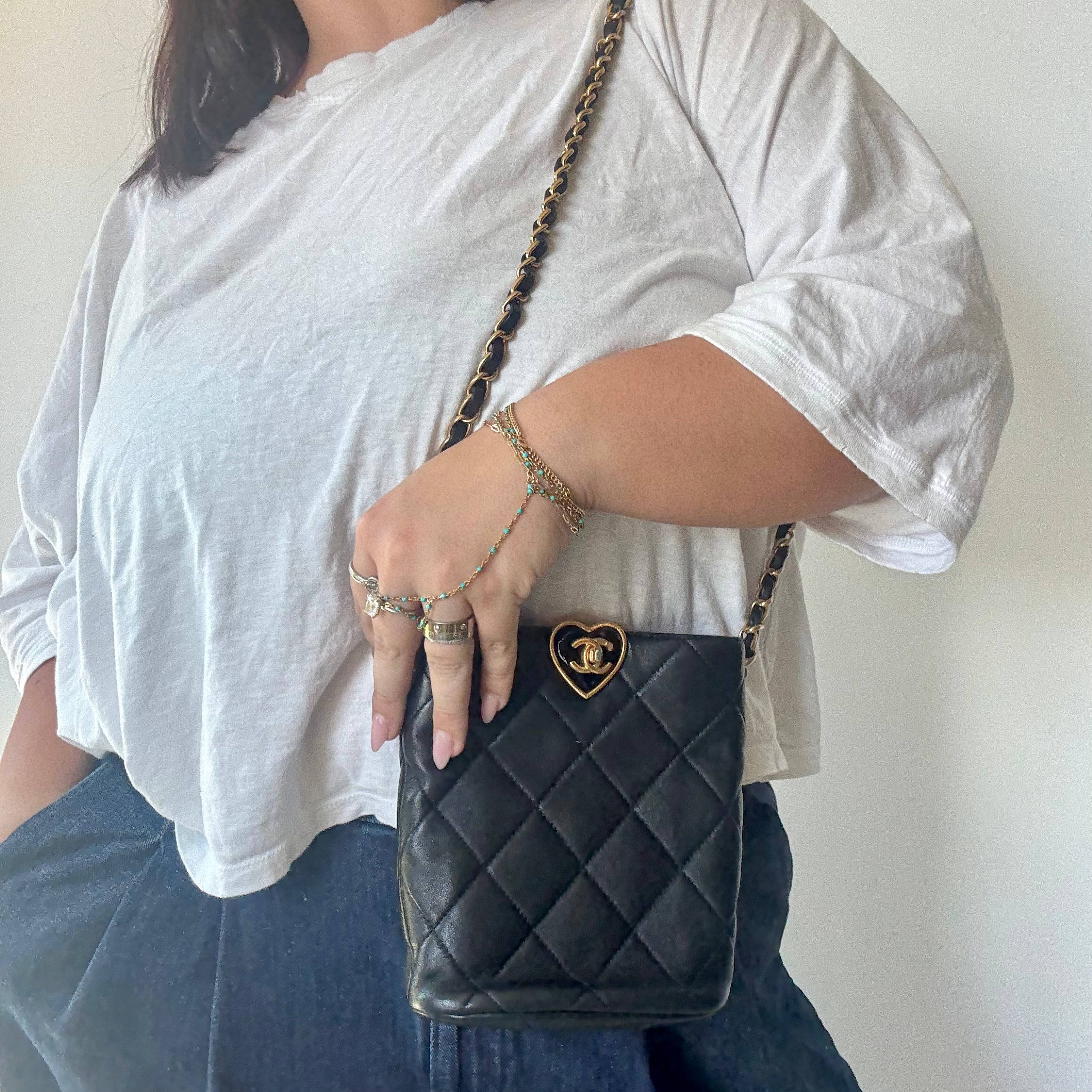 Chanel Lambskin Plexiglass Quilted Coco Love Bucket Bag - Queen May