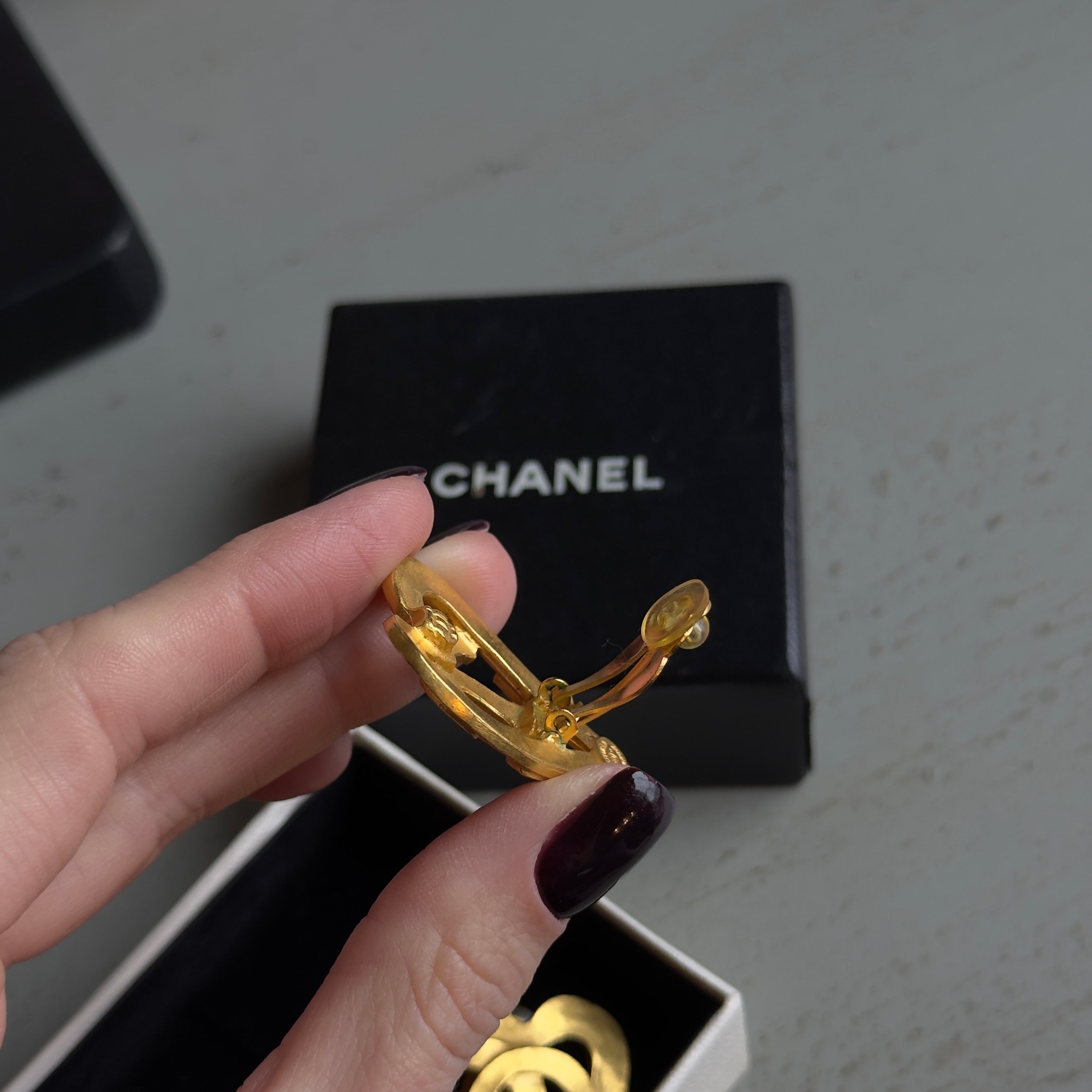 Vintage Chanel Statement Cutout Heart Clip On Earrings Barbie Collection Spring 1995 - Queen May