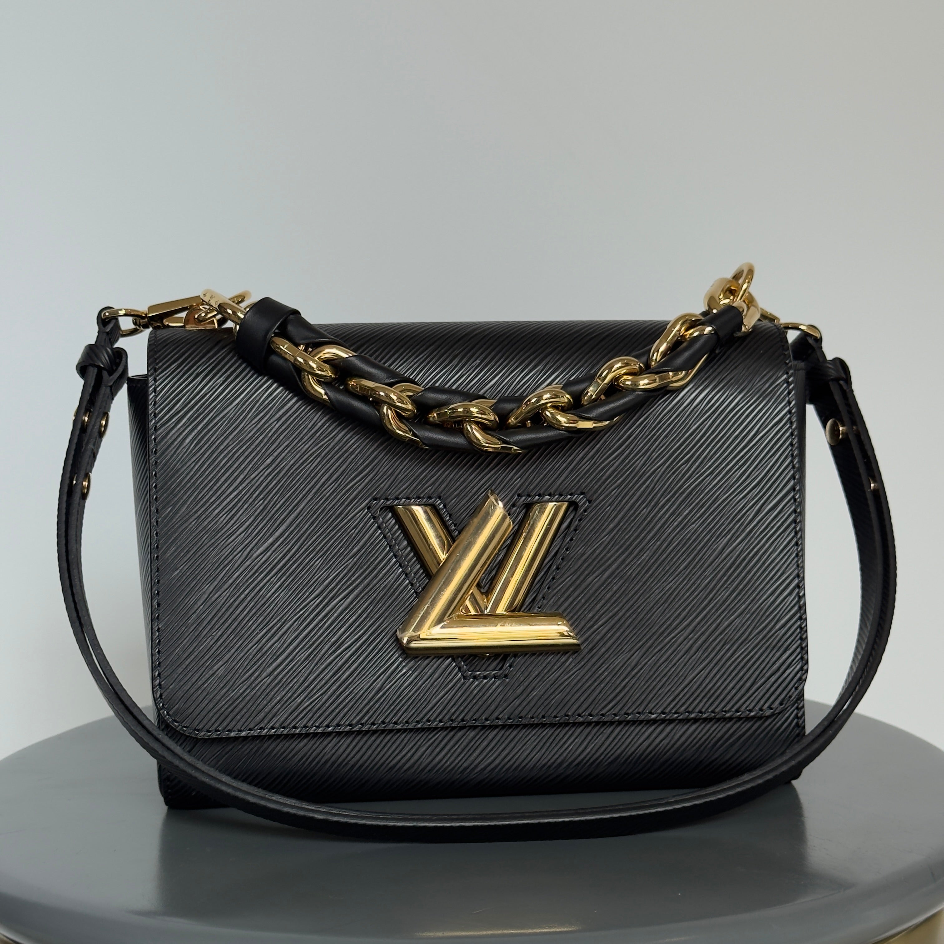 Louis Vuitton Twist MM Black Epi With Braided Handle - Queen May
