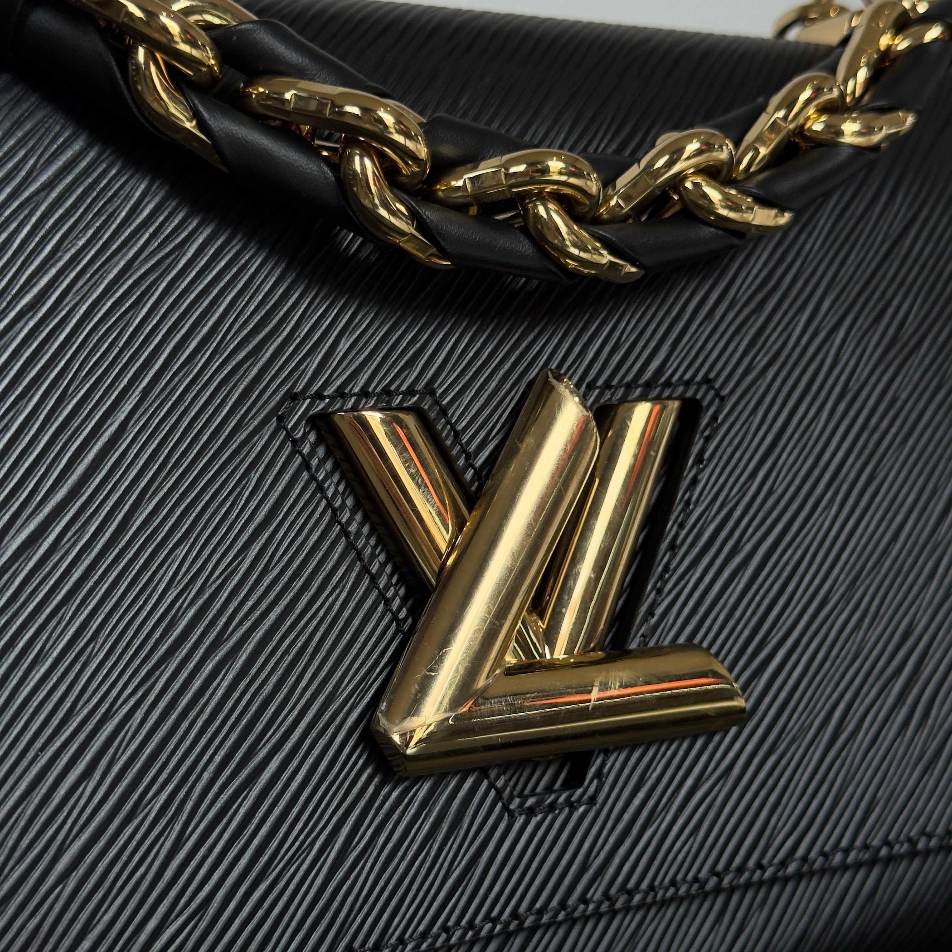 Louis Vuitton Twist MM Black Epi With Braided Handle - Queen May