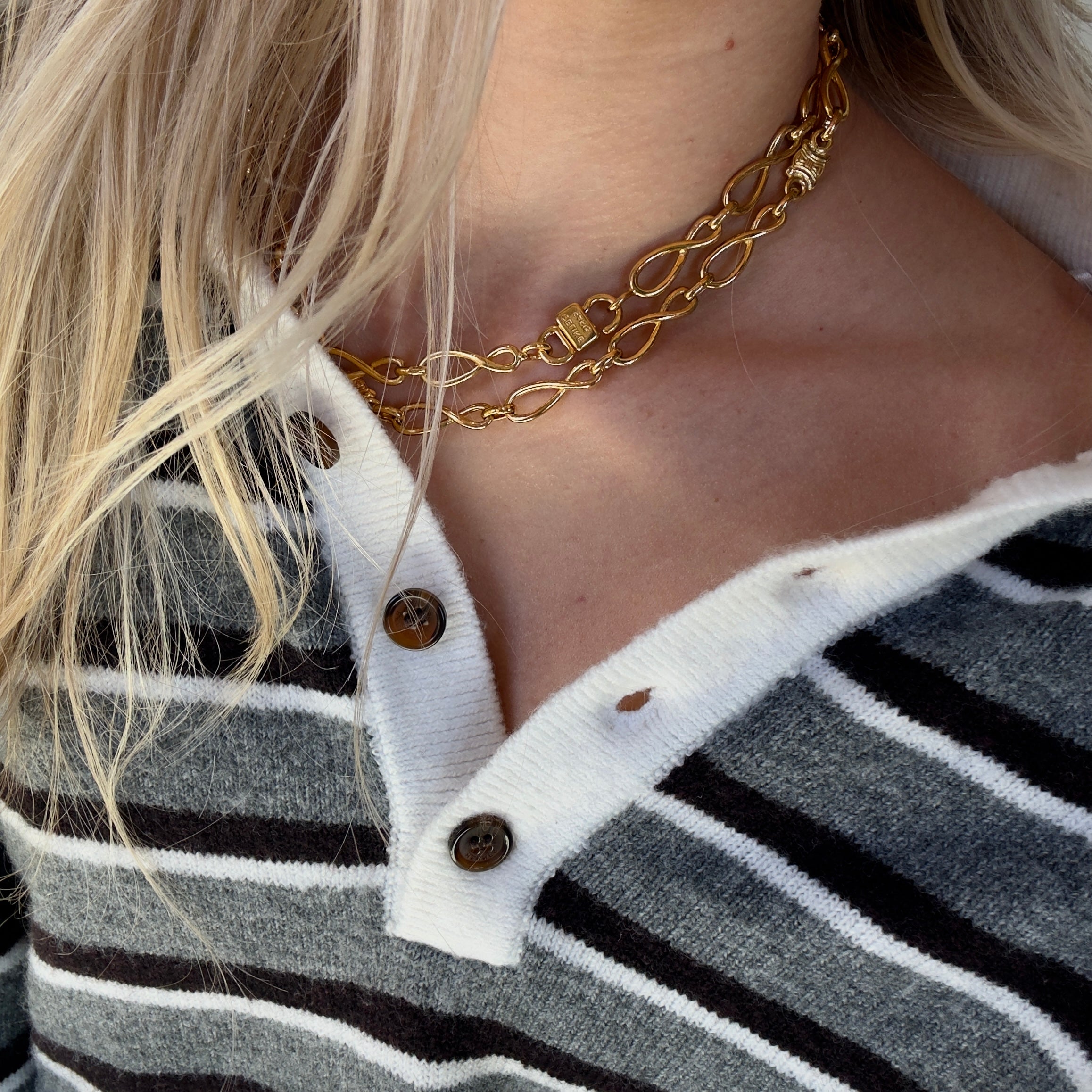 Celine Triomphe Infinity Necklace - Queen May