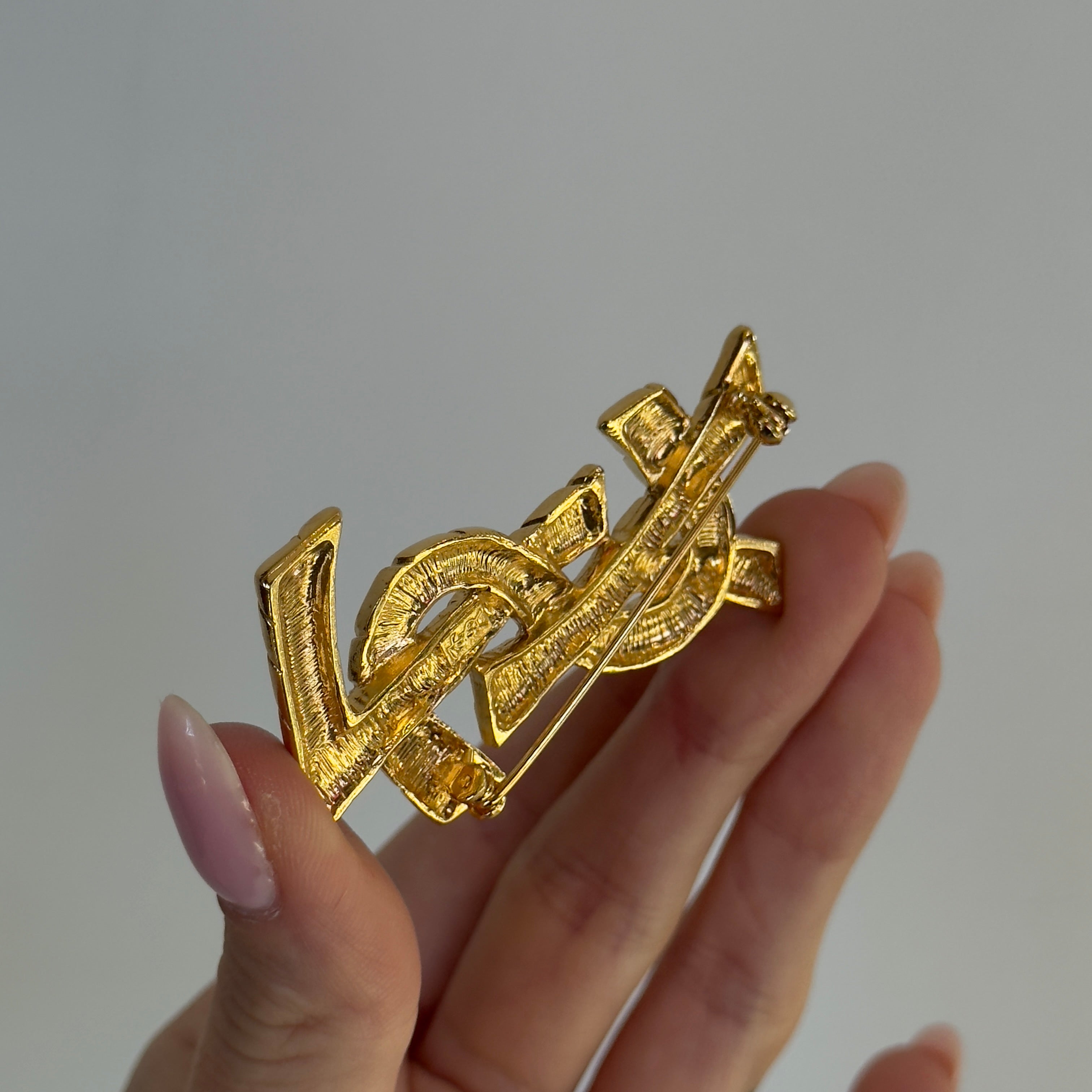 Saint Laurent YSL Woven Brooch