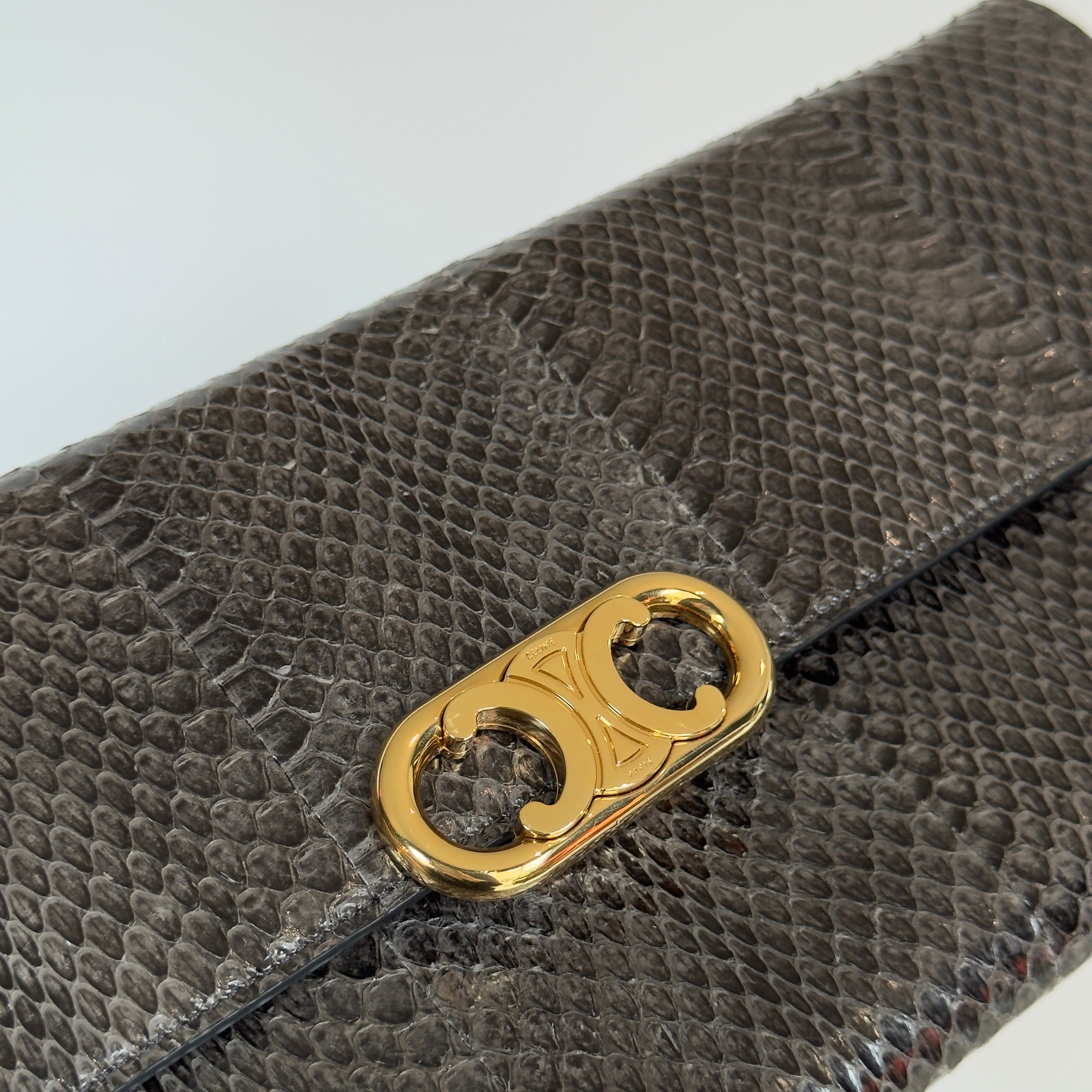 Celine Maillon Python Clutch - Queen May