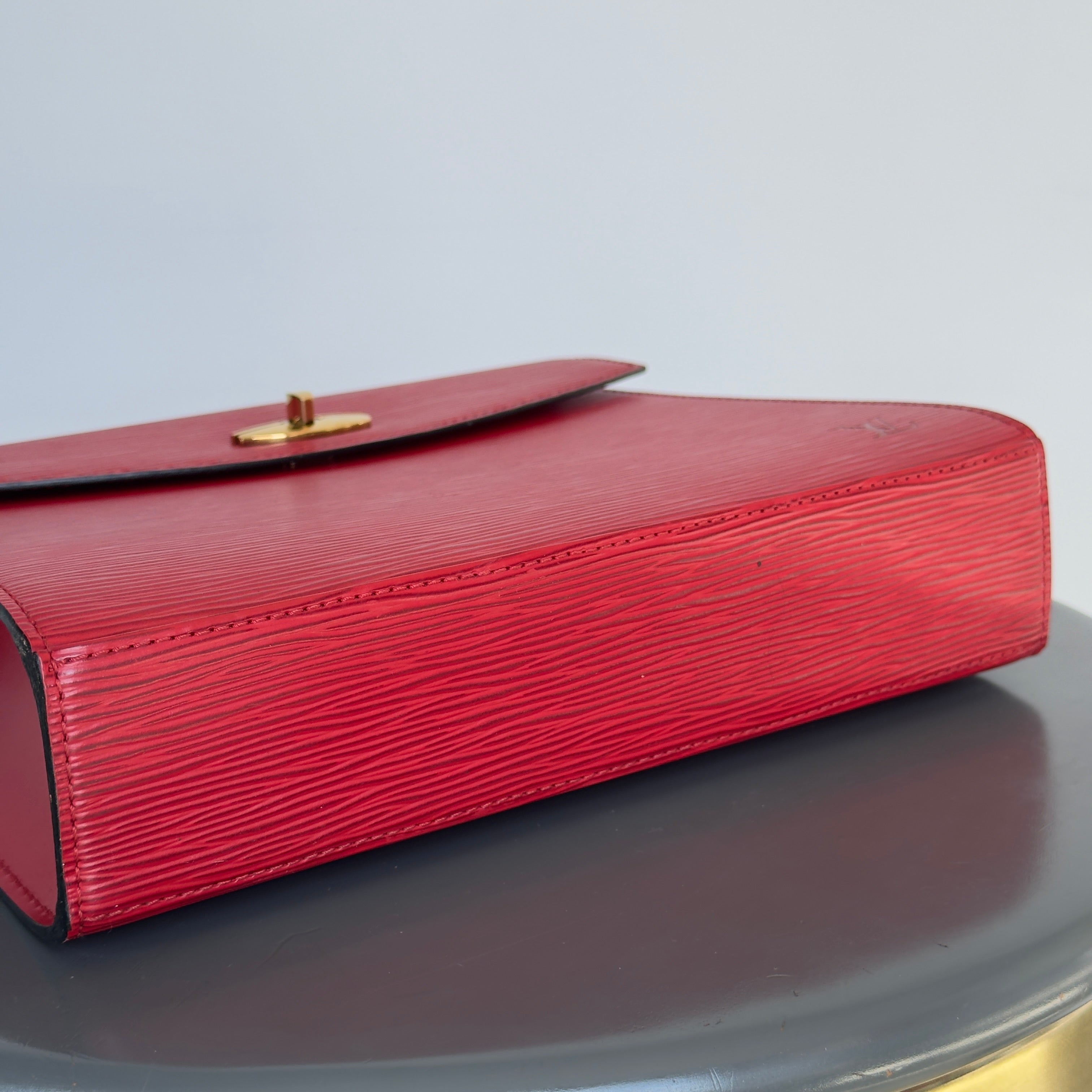 Louis Vuitton Red Epi Leather Malesherbes Top Handle - Queen May