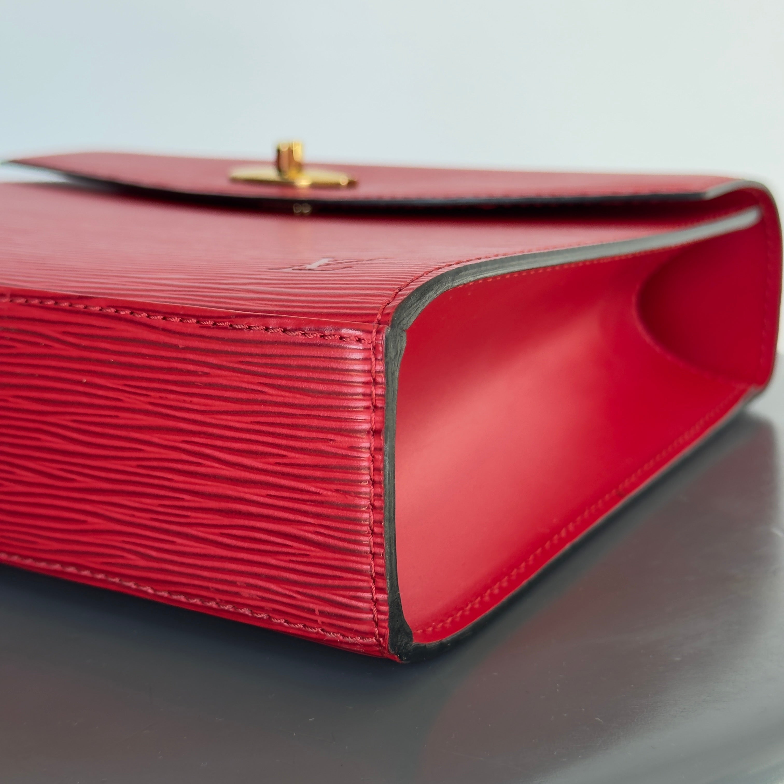 Louis Vuitton Red Epi Leather Malesherbes Top Handle - Queen May