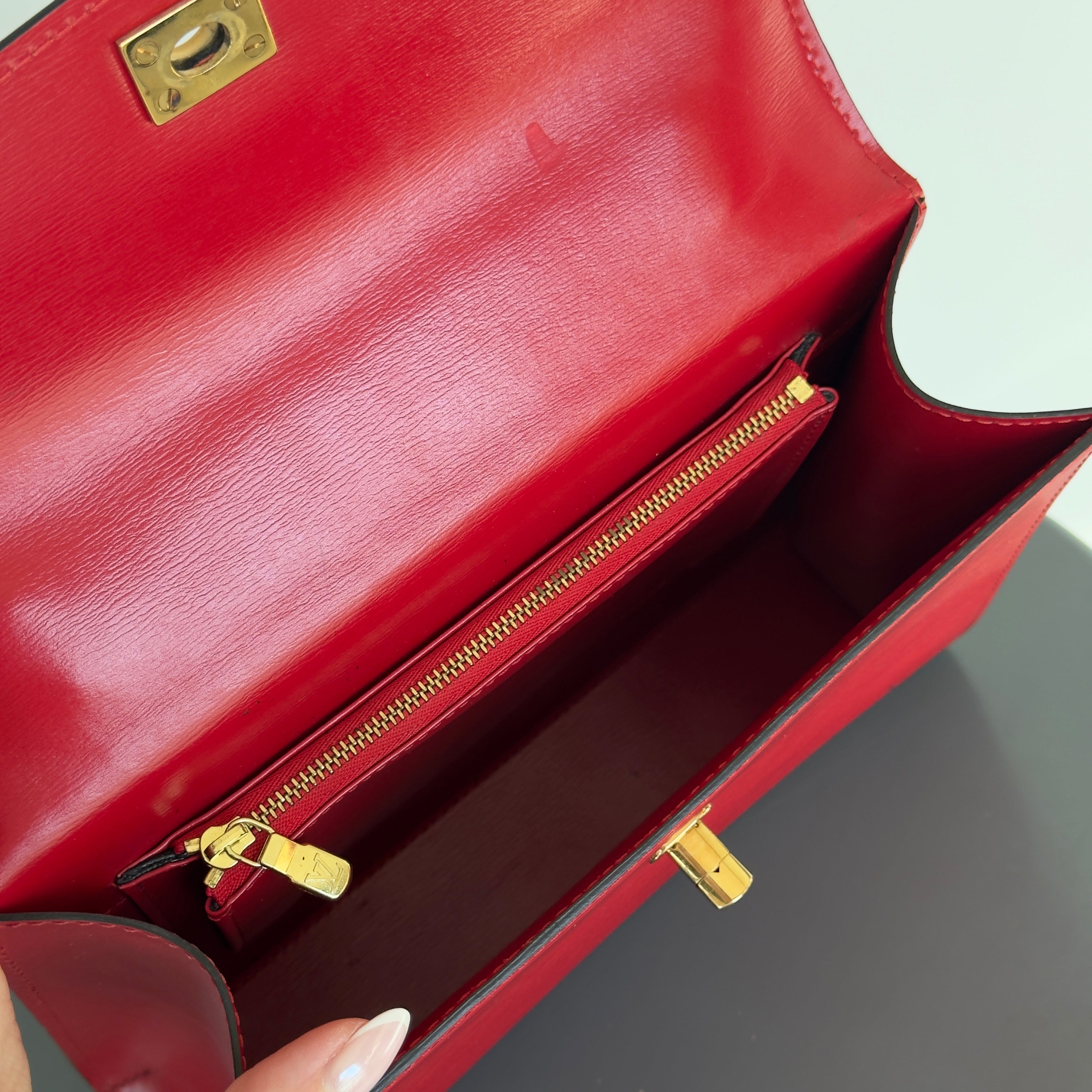 Louis Vuitton Red Epi Leather Malesherbes Top Handle - Queen May