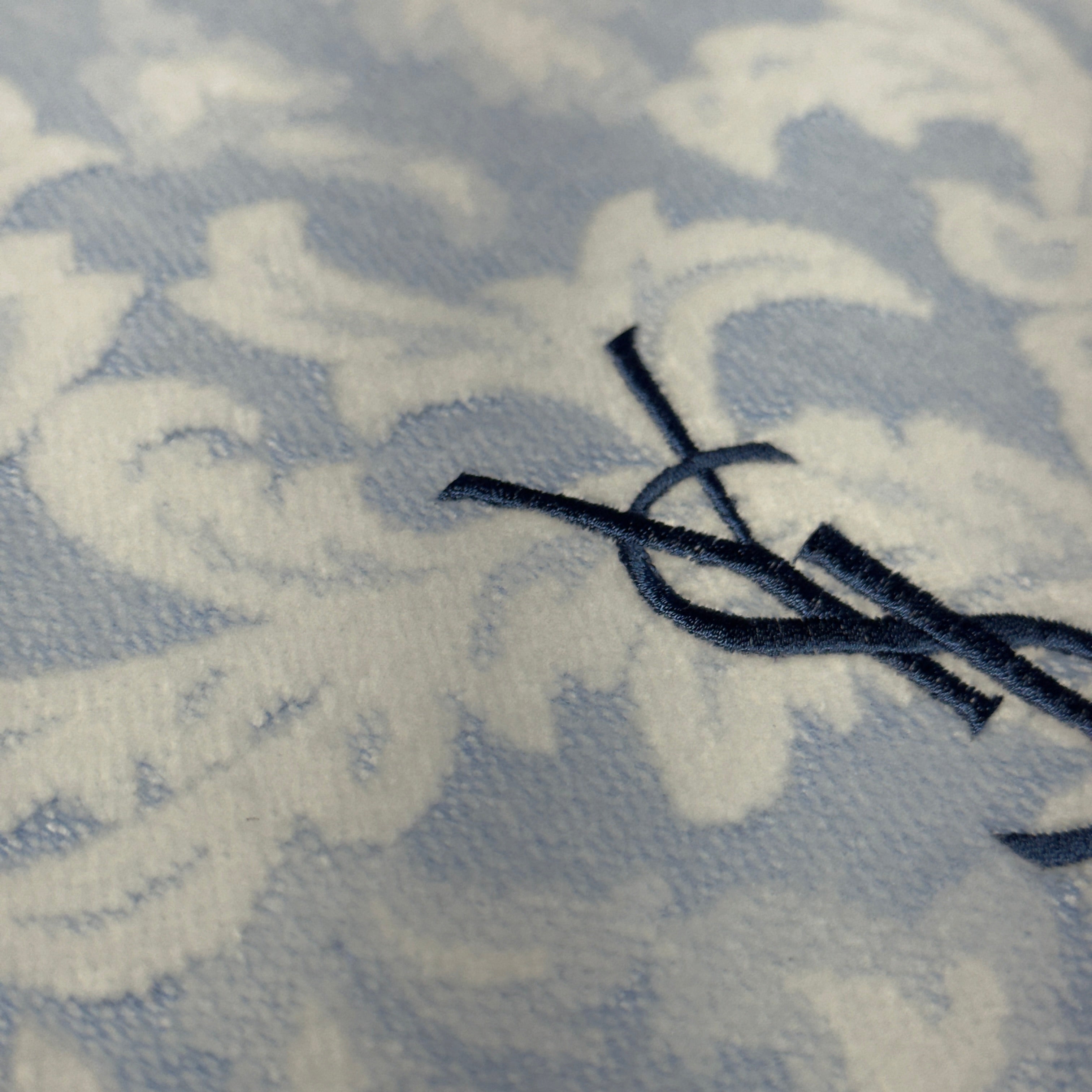 Yves Saint Laurent Blanket Blue Floral Vintage Deadstock - Queen May