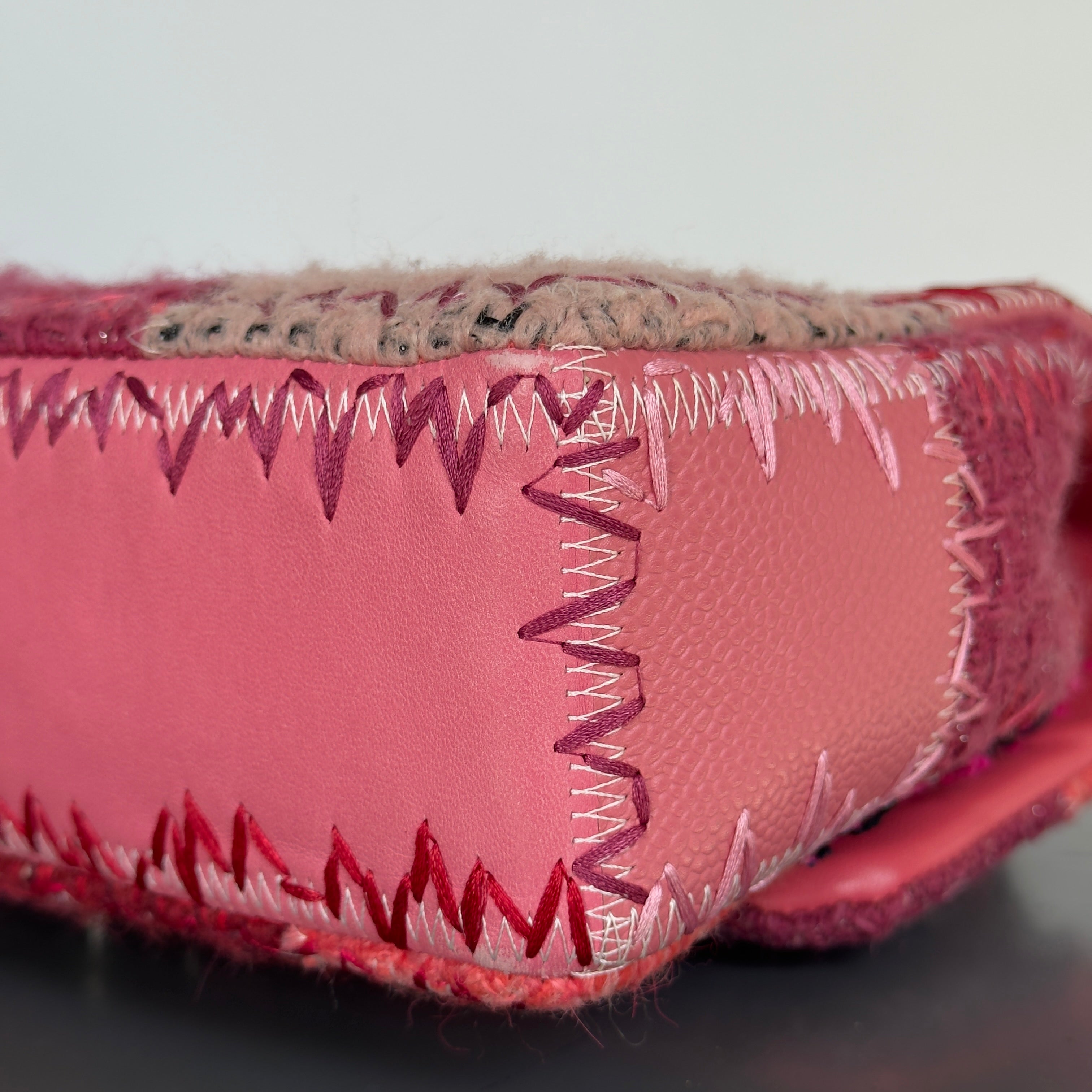 Ultra Rare Chanel Pink Tweed Patchwork Flap Bag - Queen May