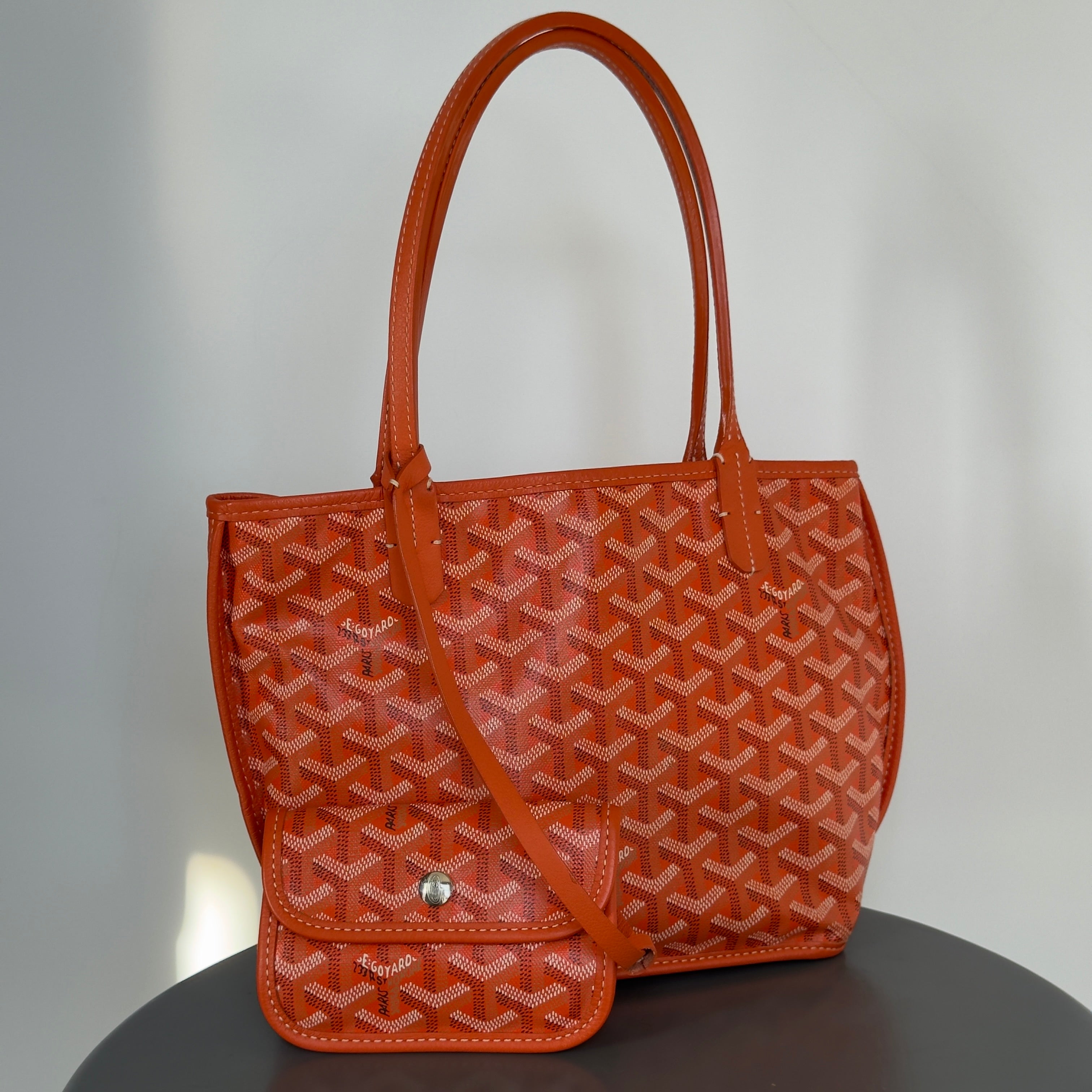 Goyard Mini Anjou Orange Tote - Queen May