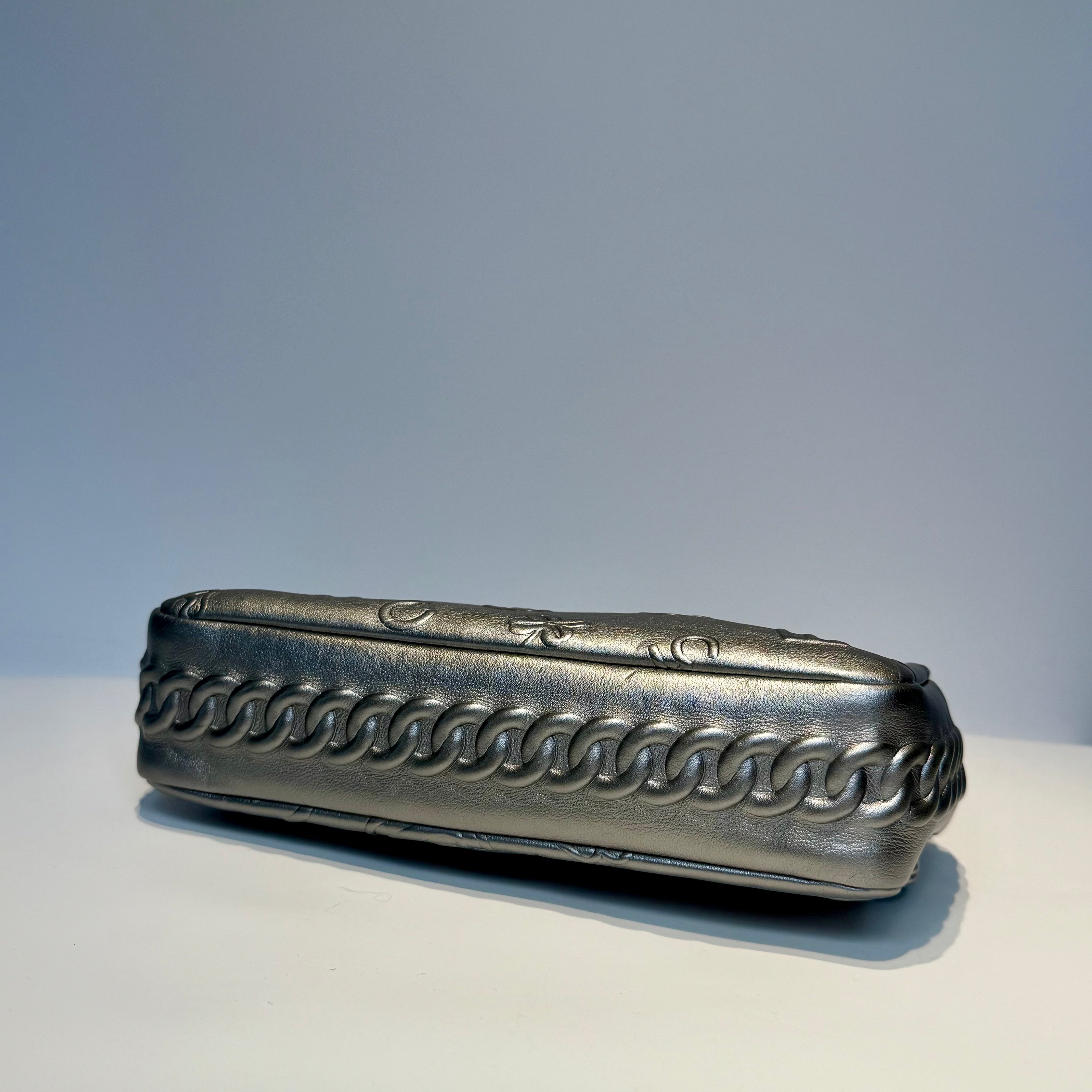 Chanel Silver Leather Medium Precious Symbols Bag - Queen May