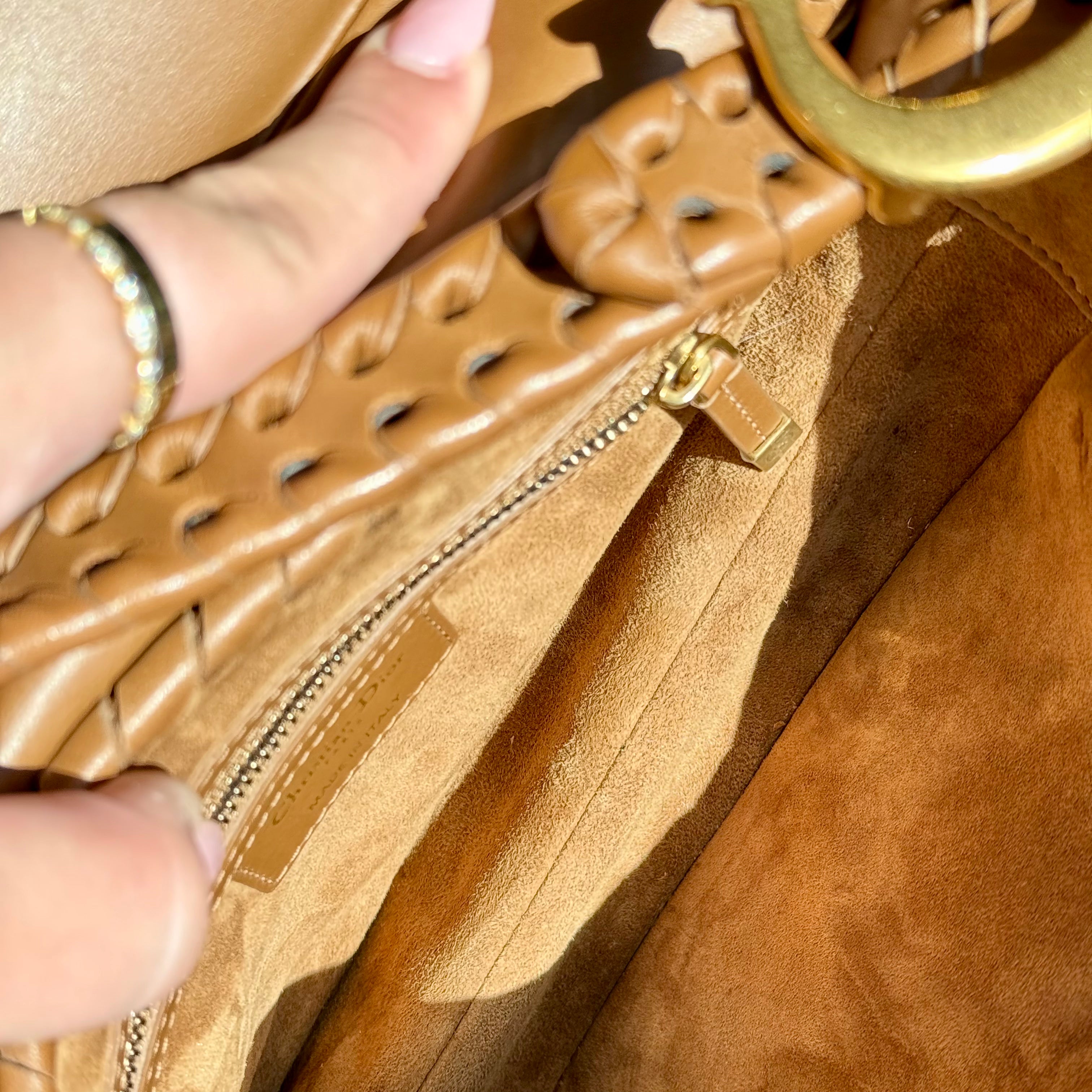 Christian Dior Whipstitch Saddle Bag With Embroidered Studded Canvas Kaleidoscope Strap - Queen May