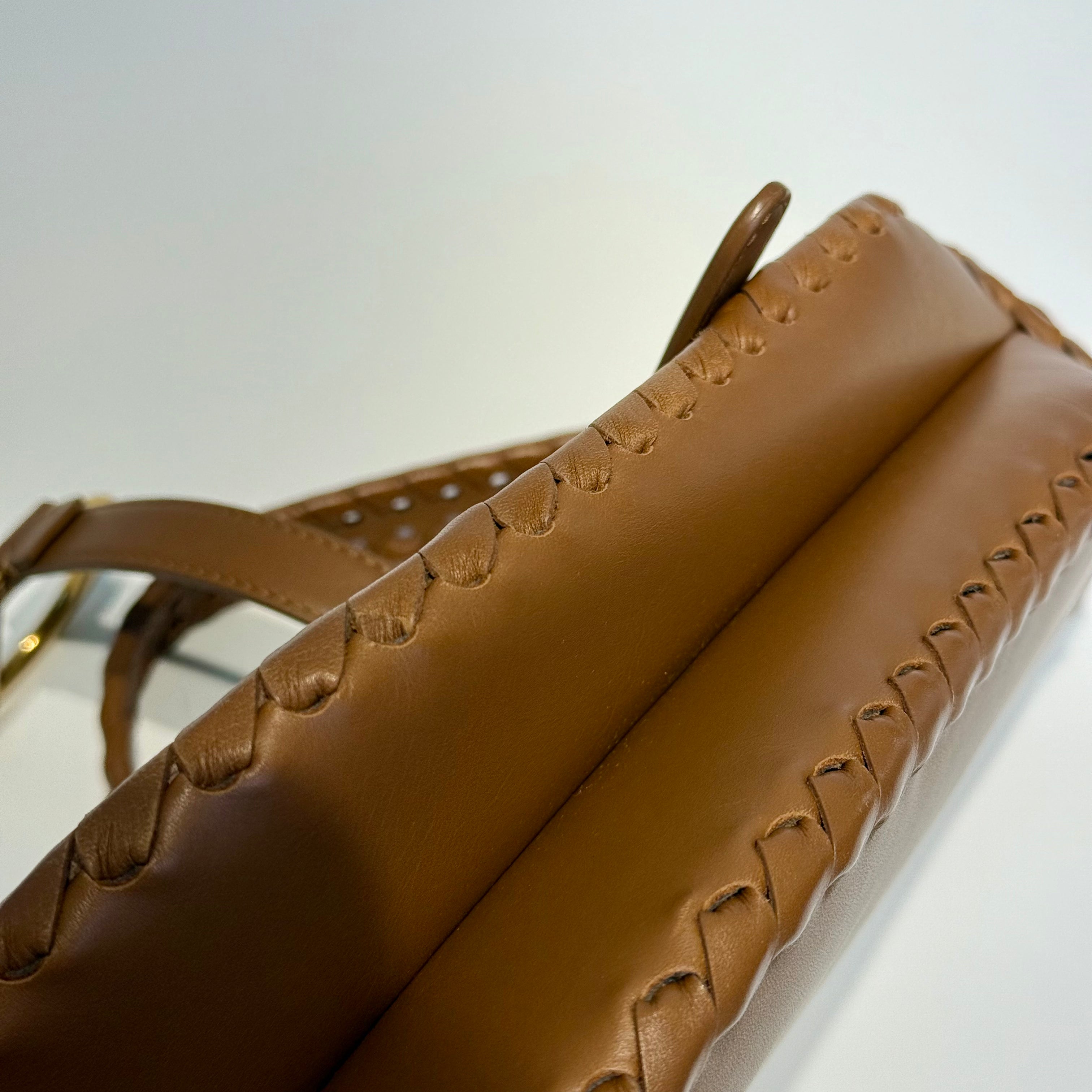 Christian Dior Whipstitch Saddle Bag With Embroidered Studded Canvas Kaleidoscope Strap - Queen May