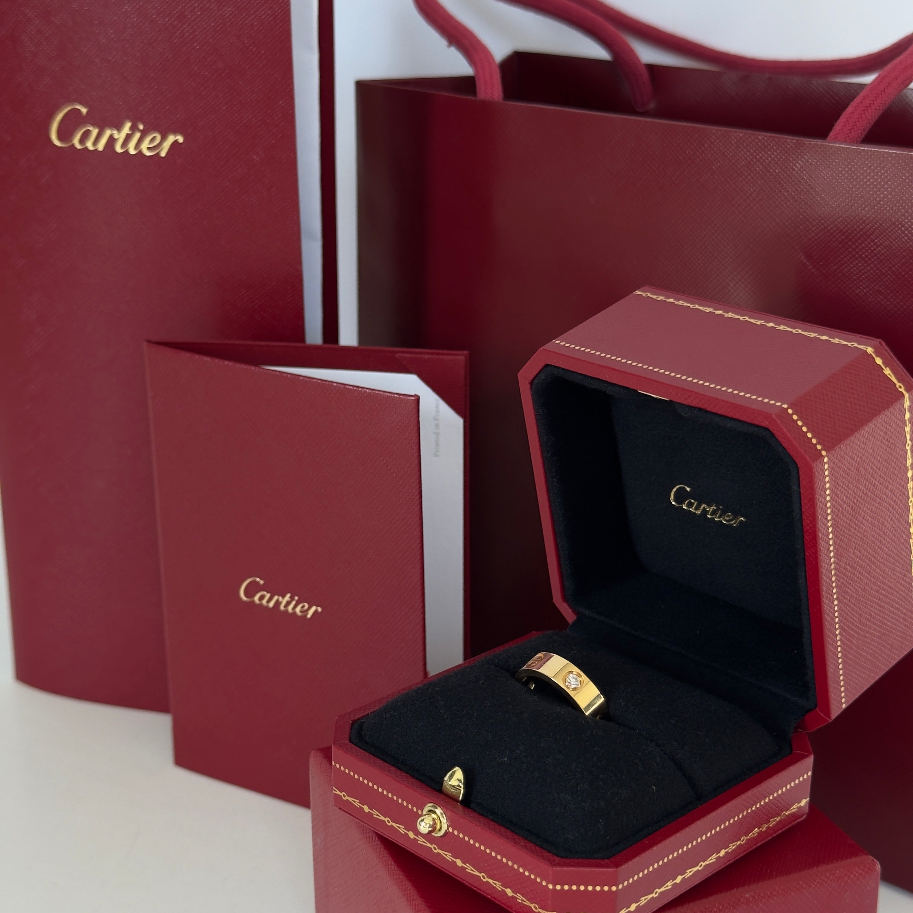 Cartier 18K Yellow Gold Diamond 5.5mm Love Ring - Queen May