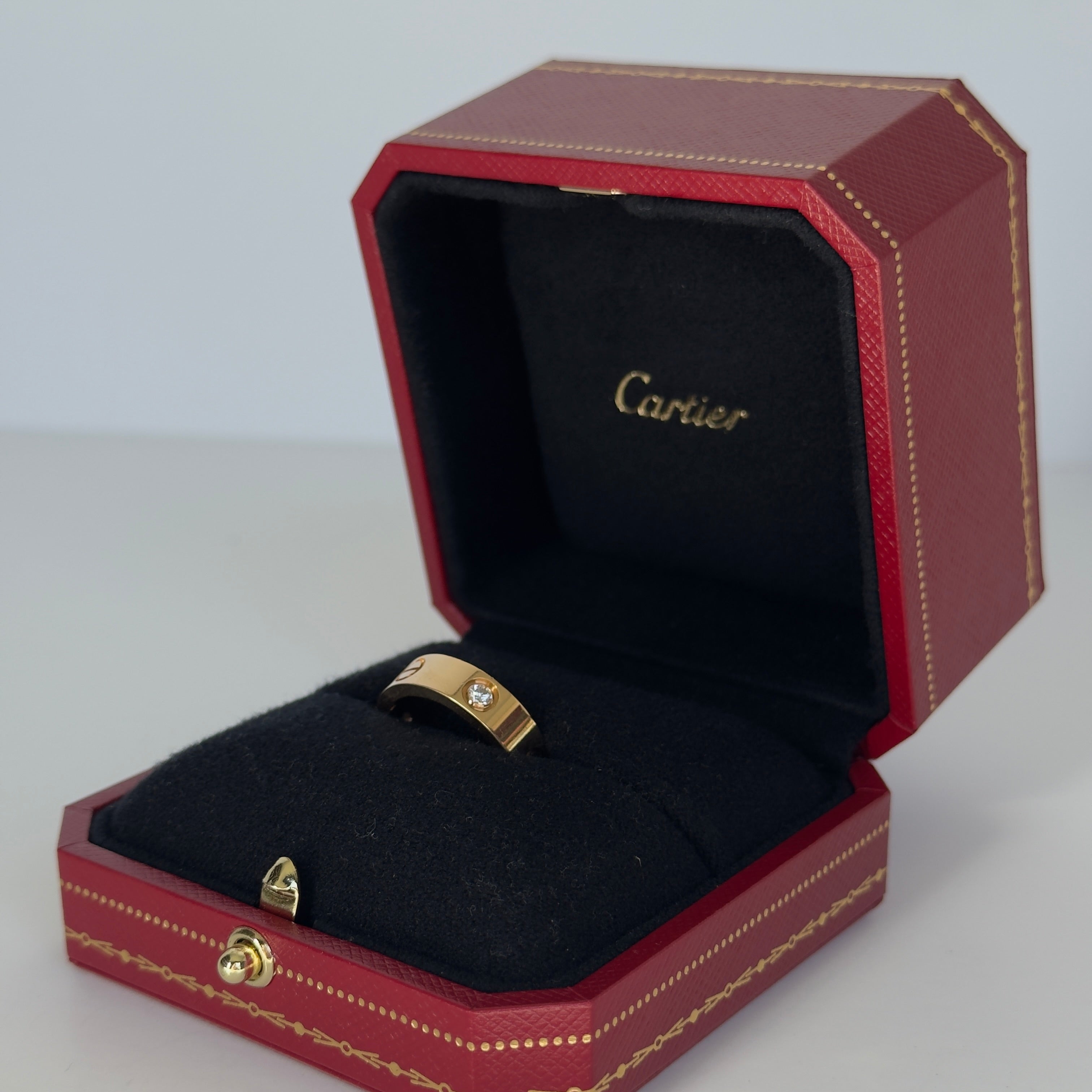 Cartier 18K Yellow Gold Diamond 5.5mm Love Ring - Queen May