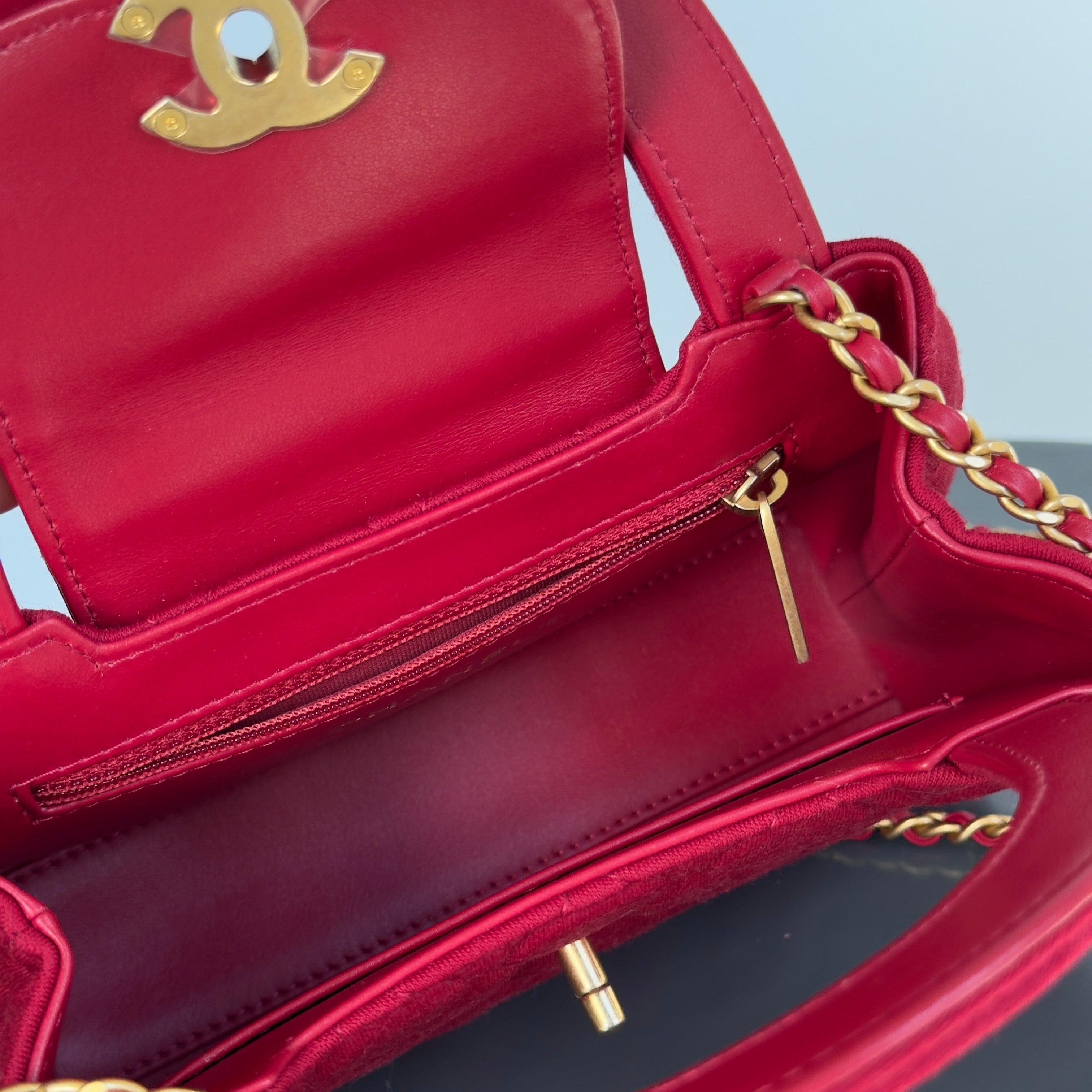 Chanel 2023 Red Jersey Nano Kelly - Queen May